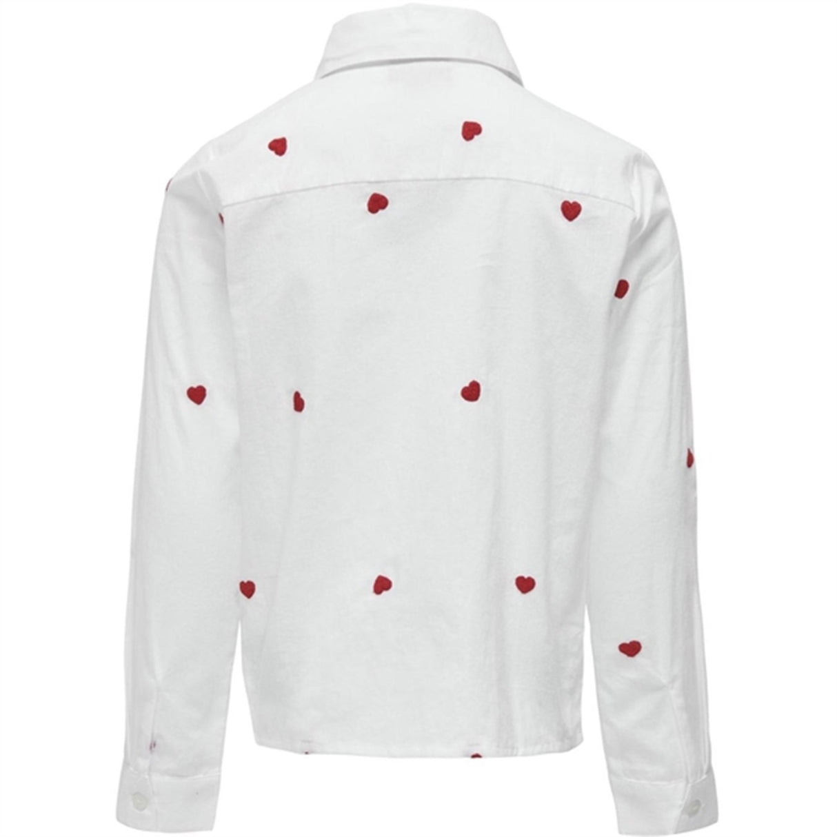 Kids ONLY Bright White Flame Scarlet Hearts Lina Grace Shirt
