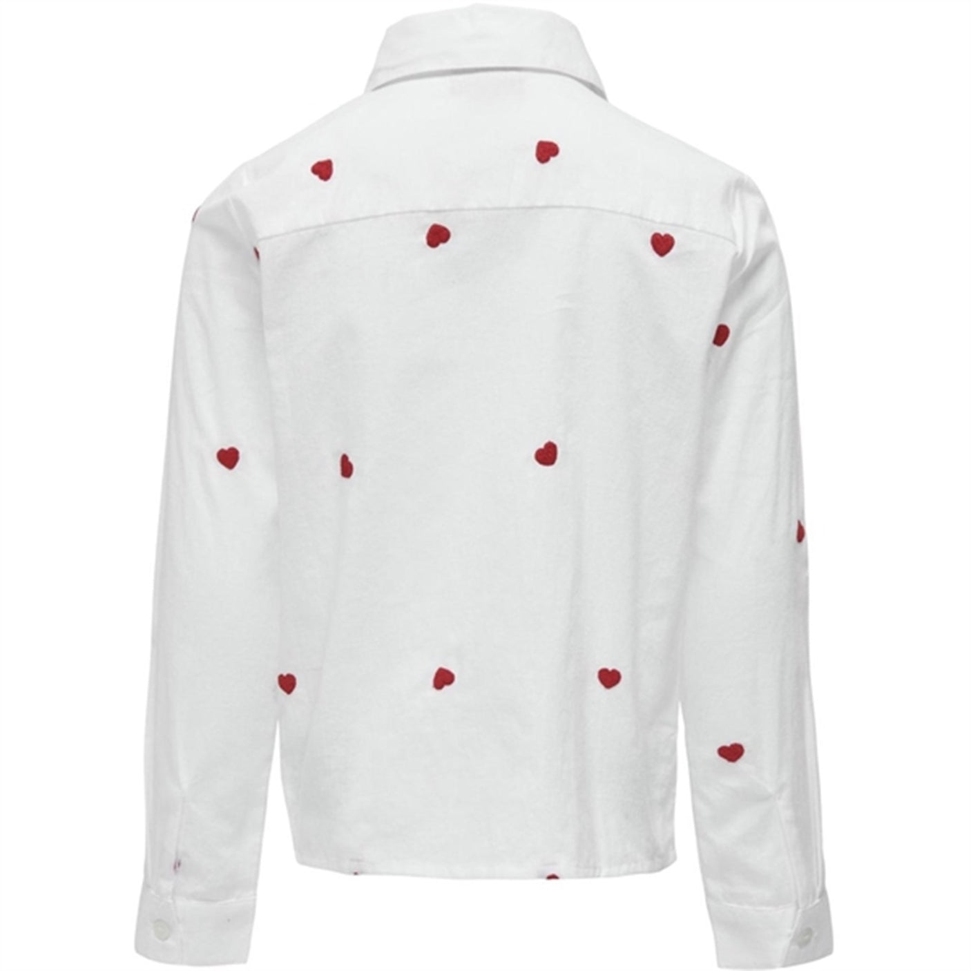 Kids ONLY Bright White Flame Scarlet Hearts Lina Grace Shirt