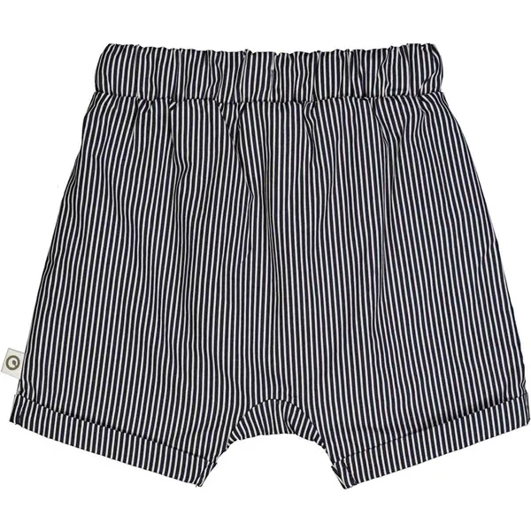 Müsli Balsam Cream/Night Blue Poplin Stripe Shorts