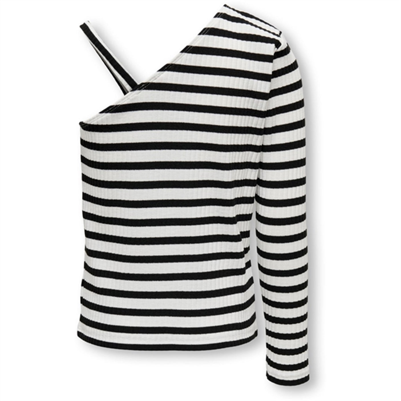 Kids ONLY Cloud Dancer / Black Nella One Shoulder Top