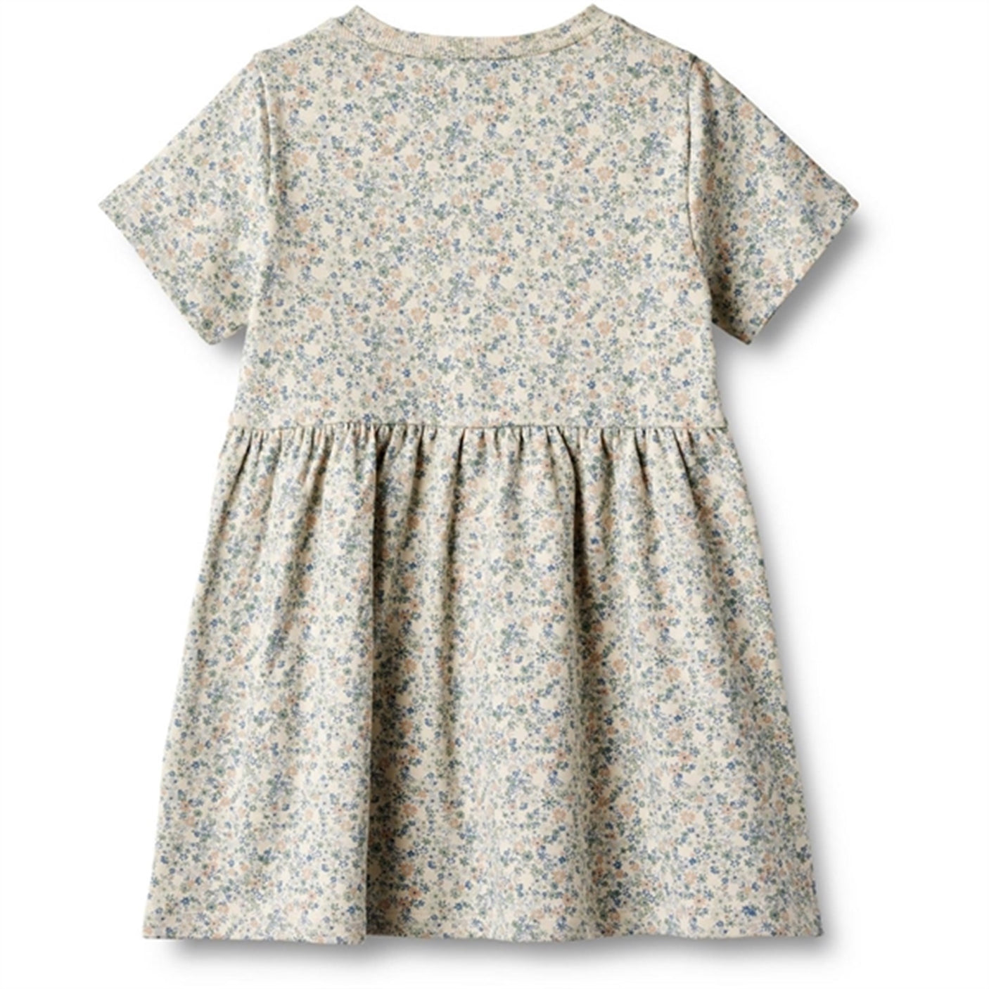 Wheat Sandshell Mini Flowers Jersey Dress Anna