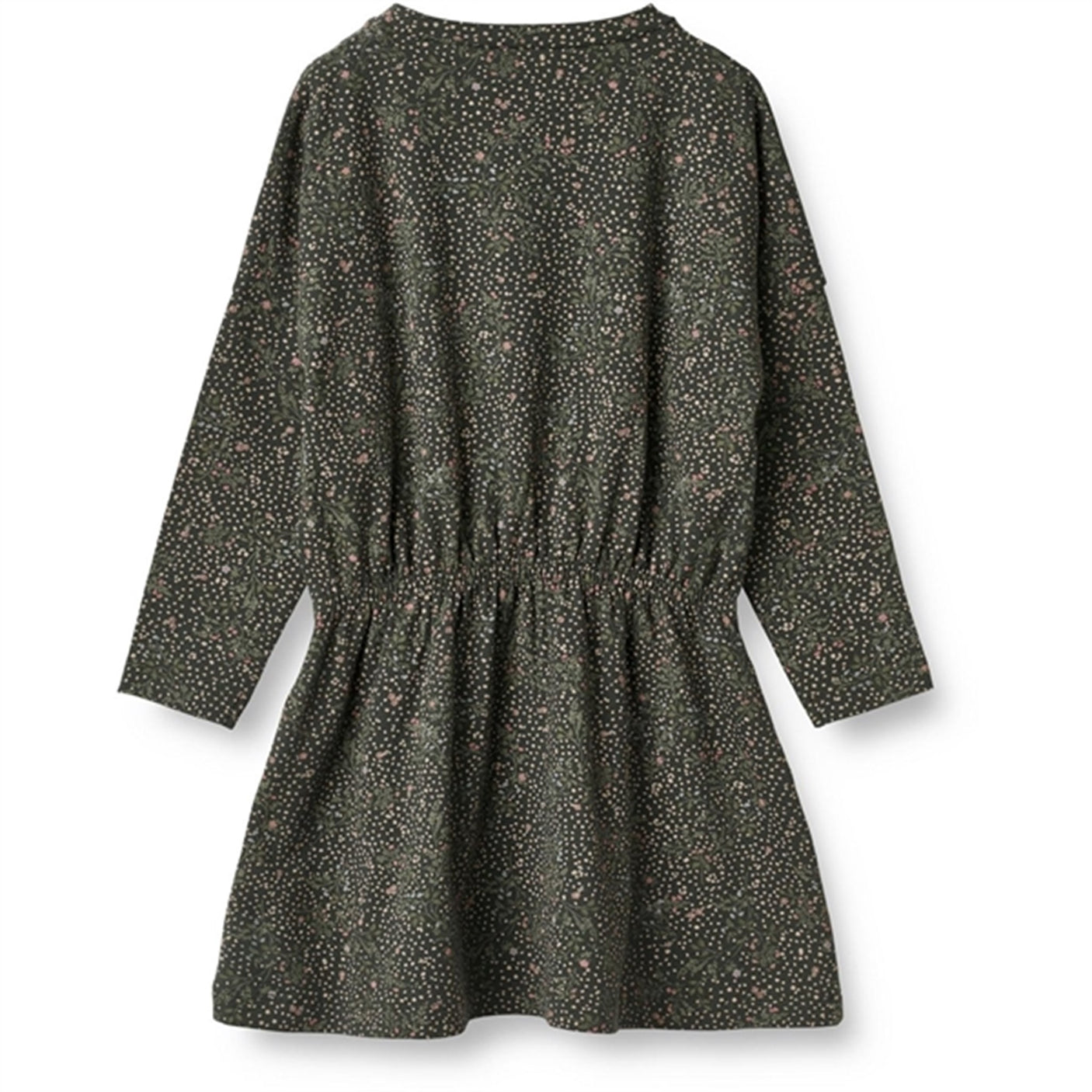 Wheat Black Coal Small Flowers Jersey Dress Selena