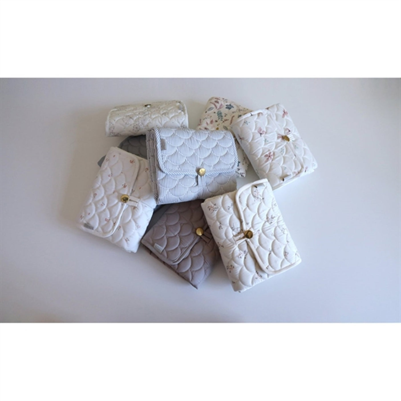 Cam Cam Copenhagen Quilted Changing Mat Classic Stripes Blue, Praline