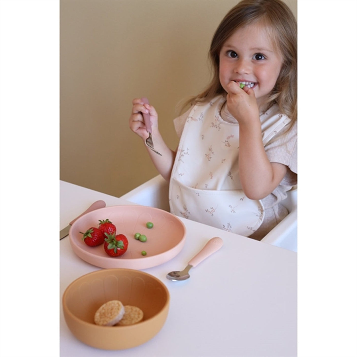 Cam Cam Copenhagen Silicone Plates 2-pack Flower Coral Mix