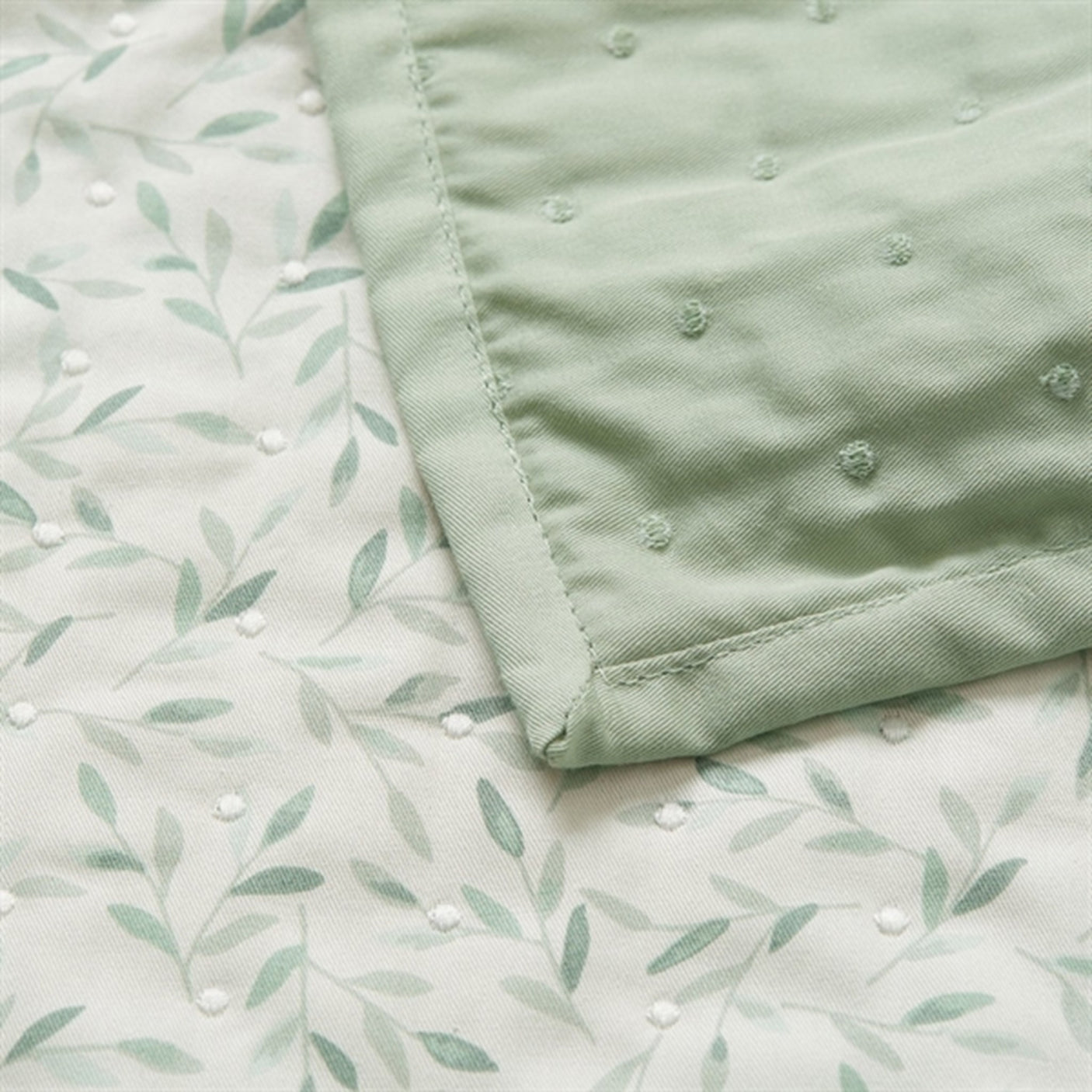 Cam Cam Copenhagen Baby Blanket Green Leaves