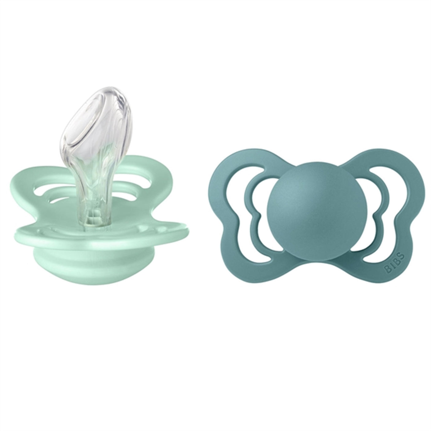 Bibs Couture Silikone Pacifiers 2-pak Anatomical Mint/Island Sea