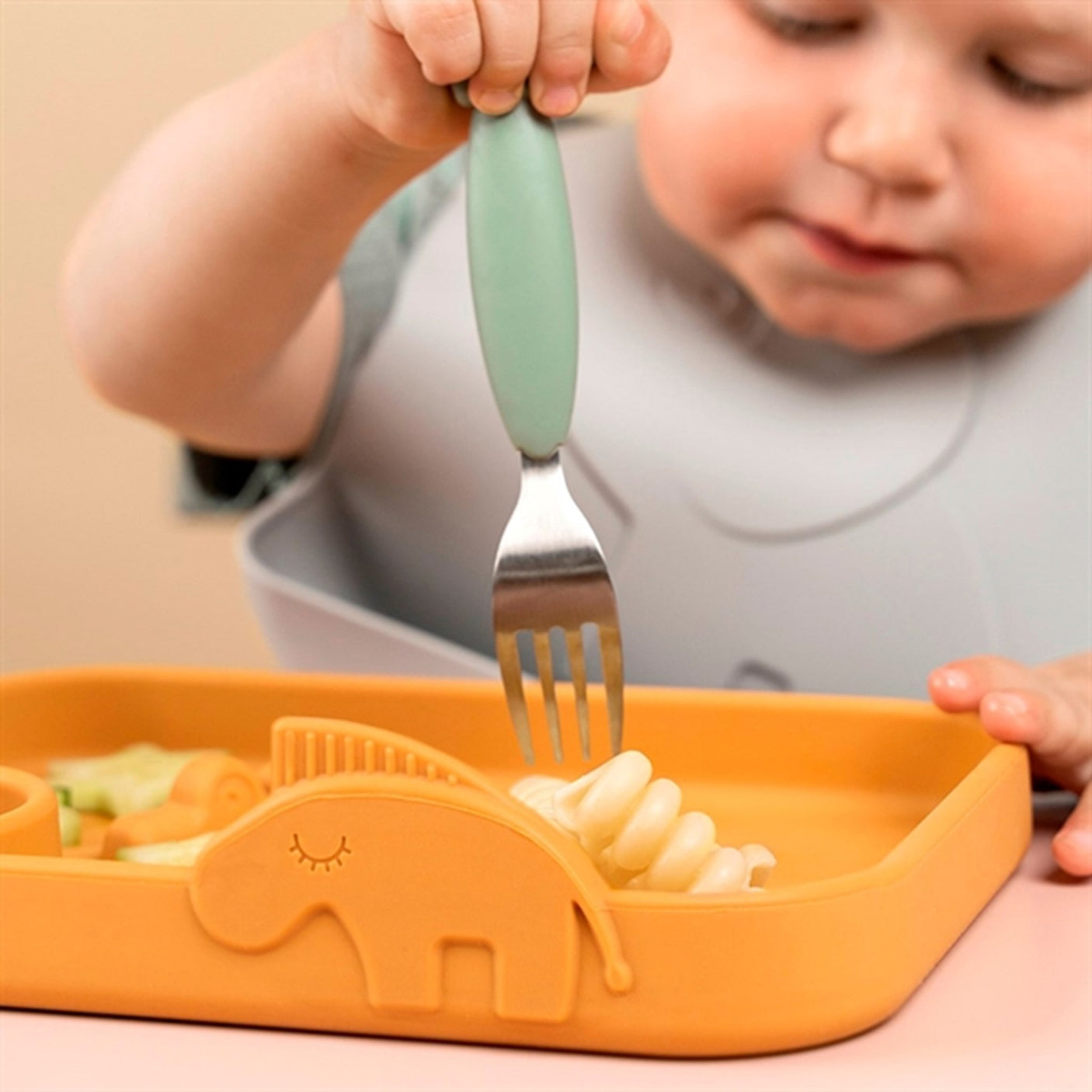 Done by Deer Peekaboo Plate Mustard