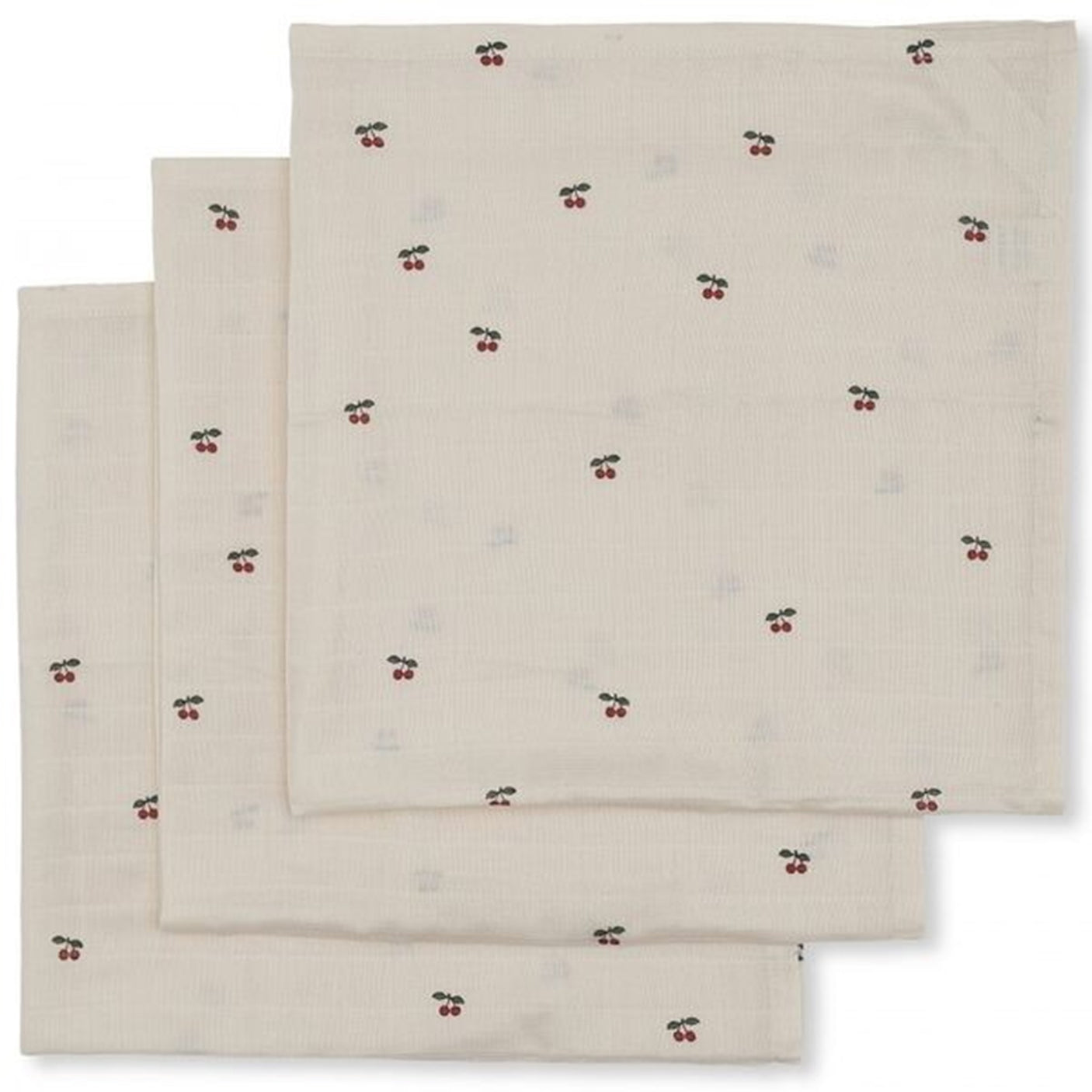Konges Sløjd Muslin Cloth 3-Pack Cherries