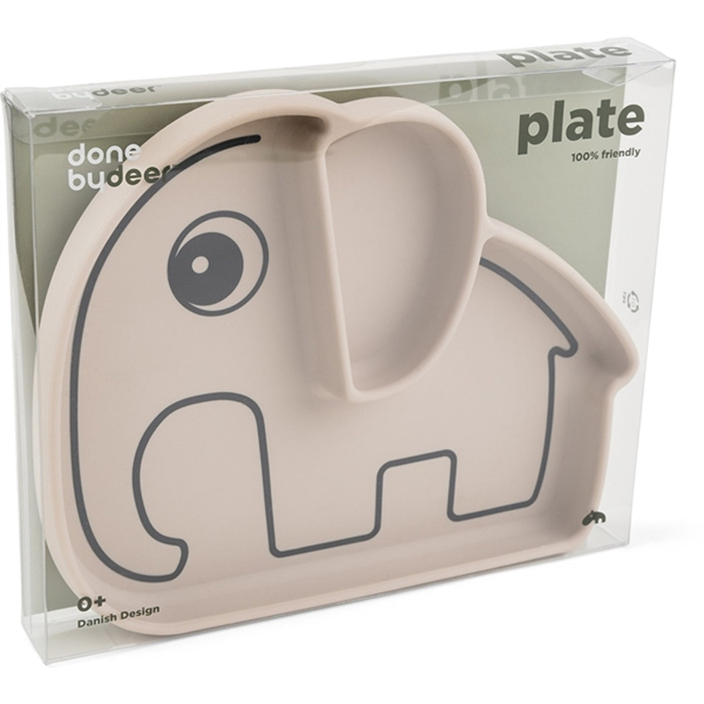 Done by Deer Silicone Stick&Stay Plate Elphee Sand