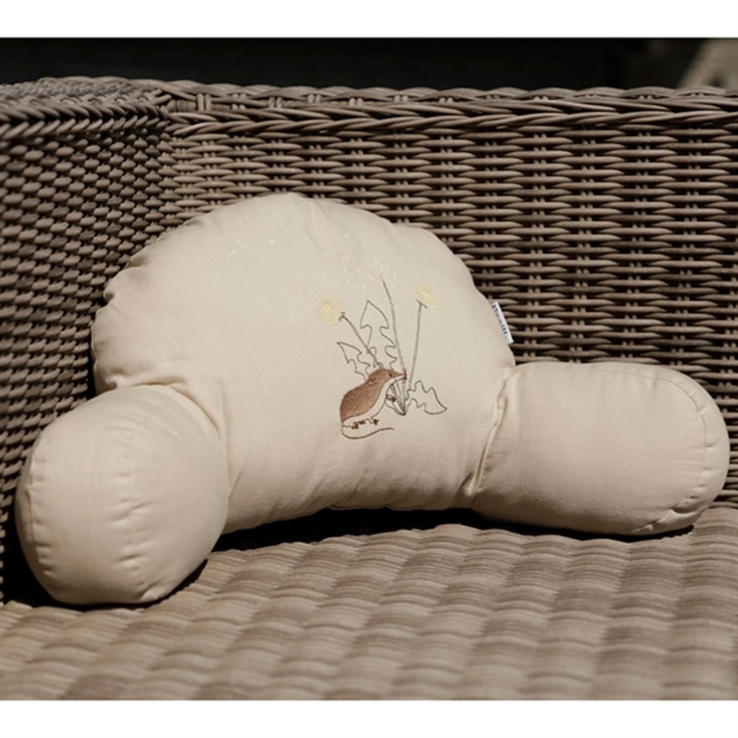 Vanilla COPENHAGEN Pram Pillow Dandelion Oyster Grey 2