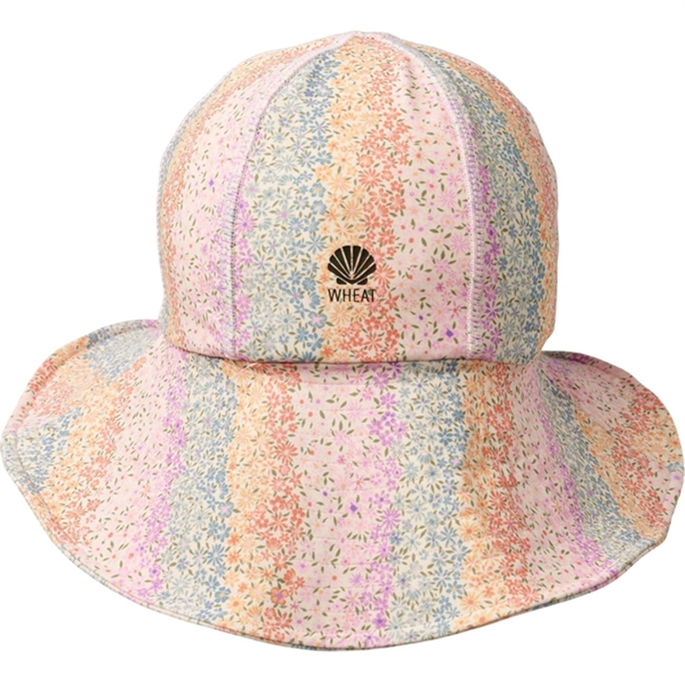 Wheat Rainbow Flowers UV Sun Hat