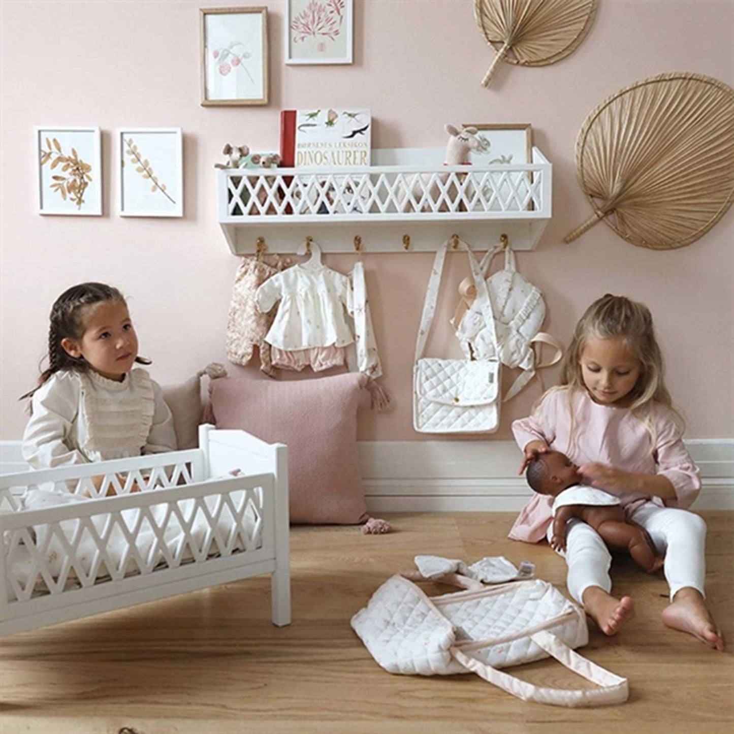 Cam Cam Copenhagen Harlequin Shelf With Hooks White