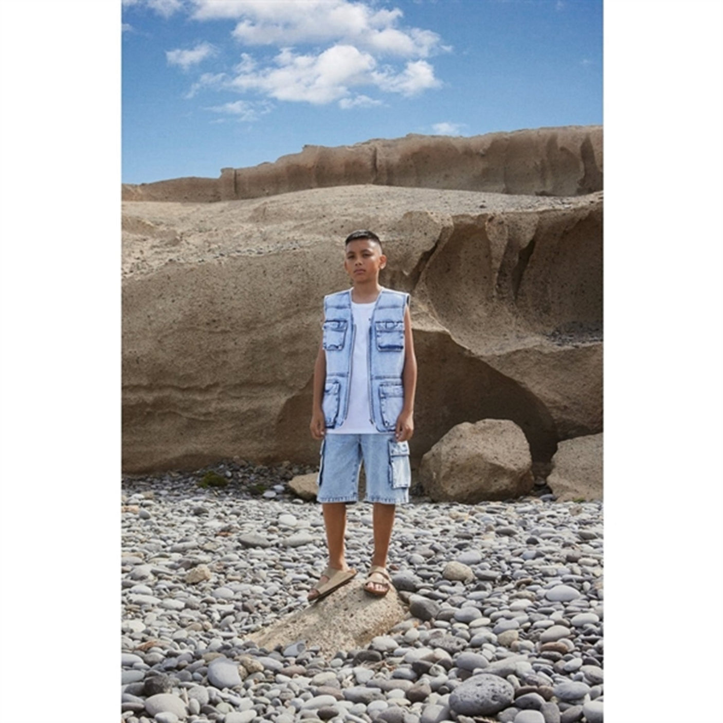 Molo Light Stone Denim Alvy Shorts