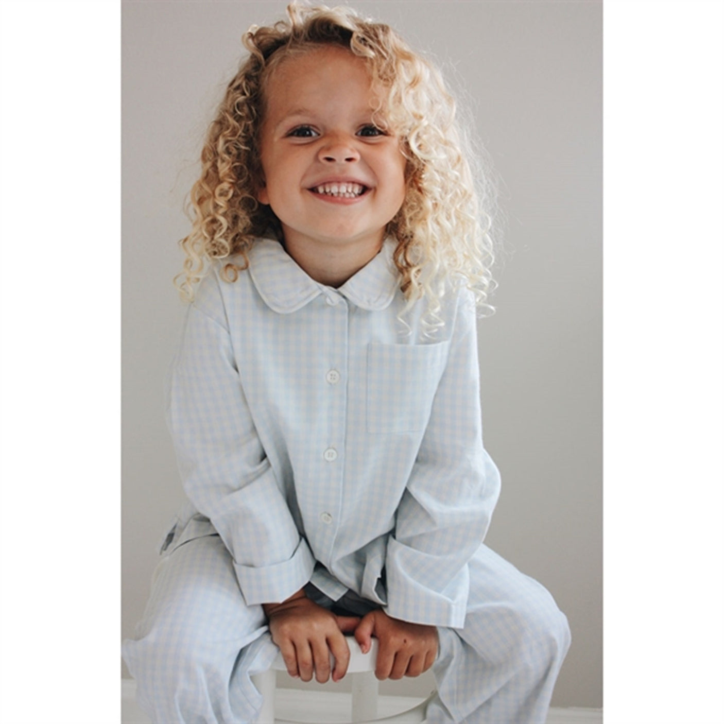 lalaby Blue Gingham Classic Pyjamas