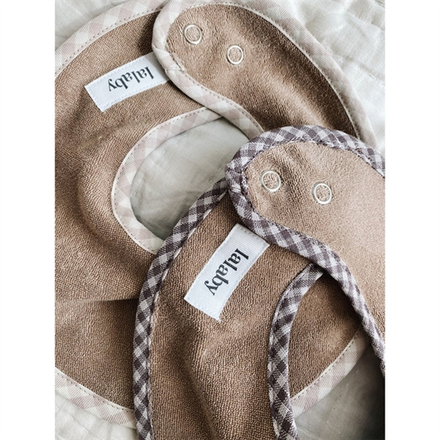 lalaby Mini Check Bibi Bib 2-Pak