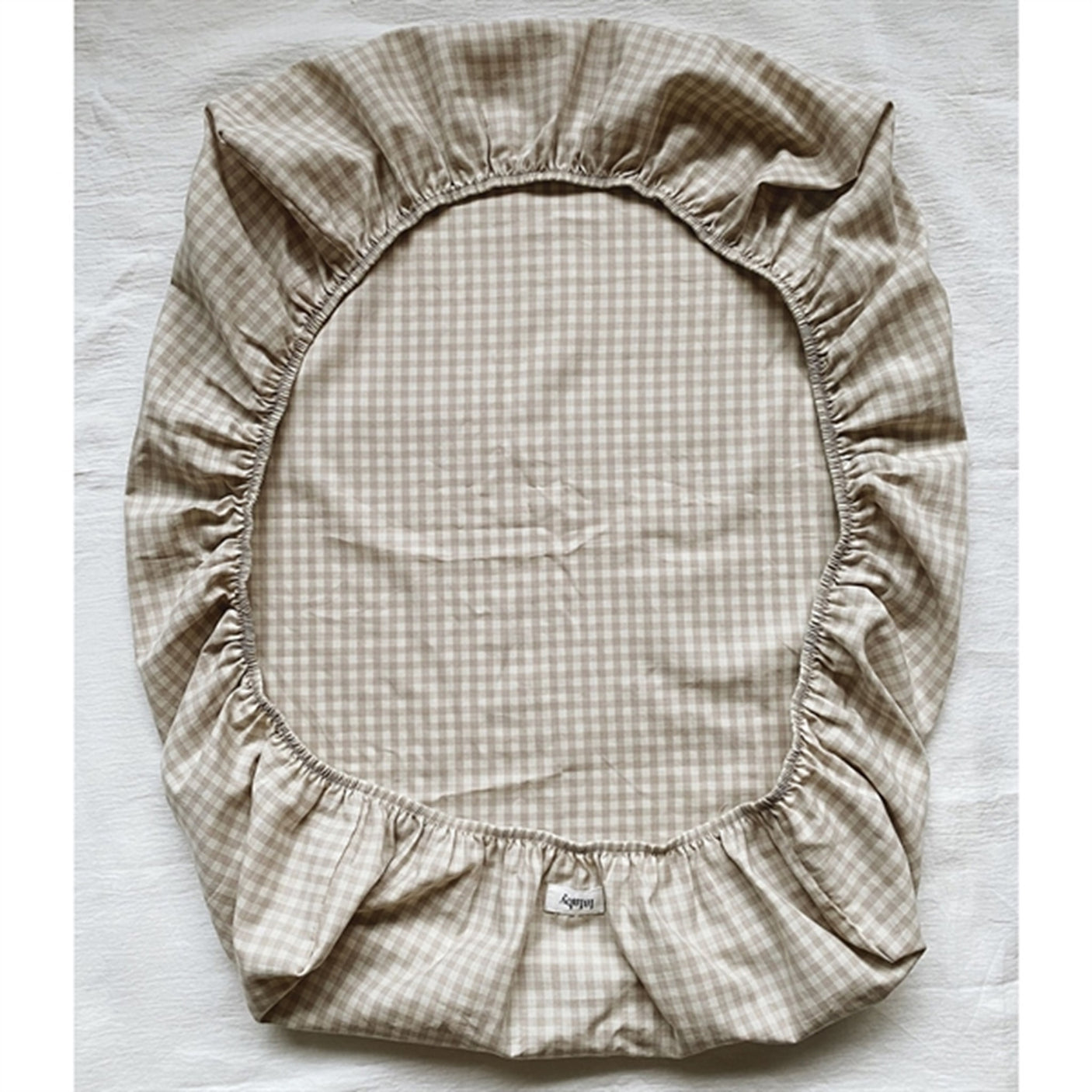 lalaby Beige gingham Chanching Mat Cover