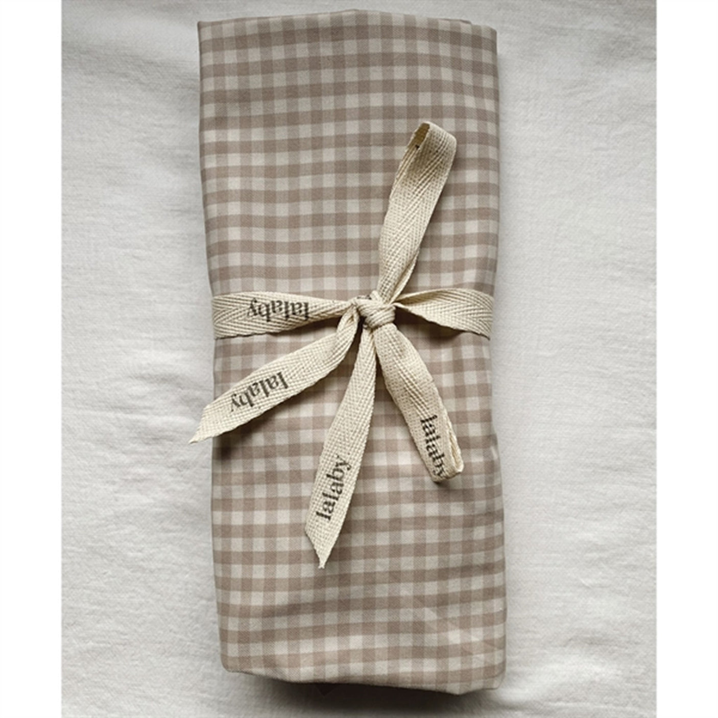 lalaby Beige gingham Chanching Mat Cover