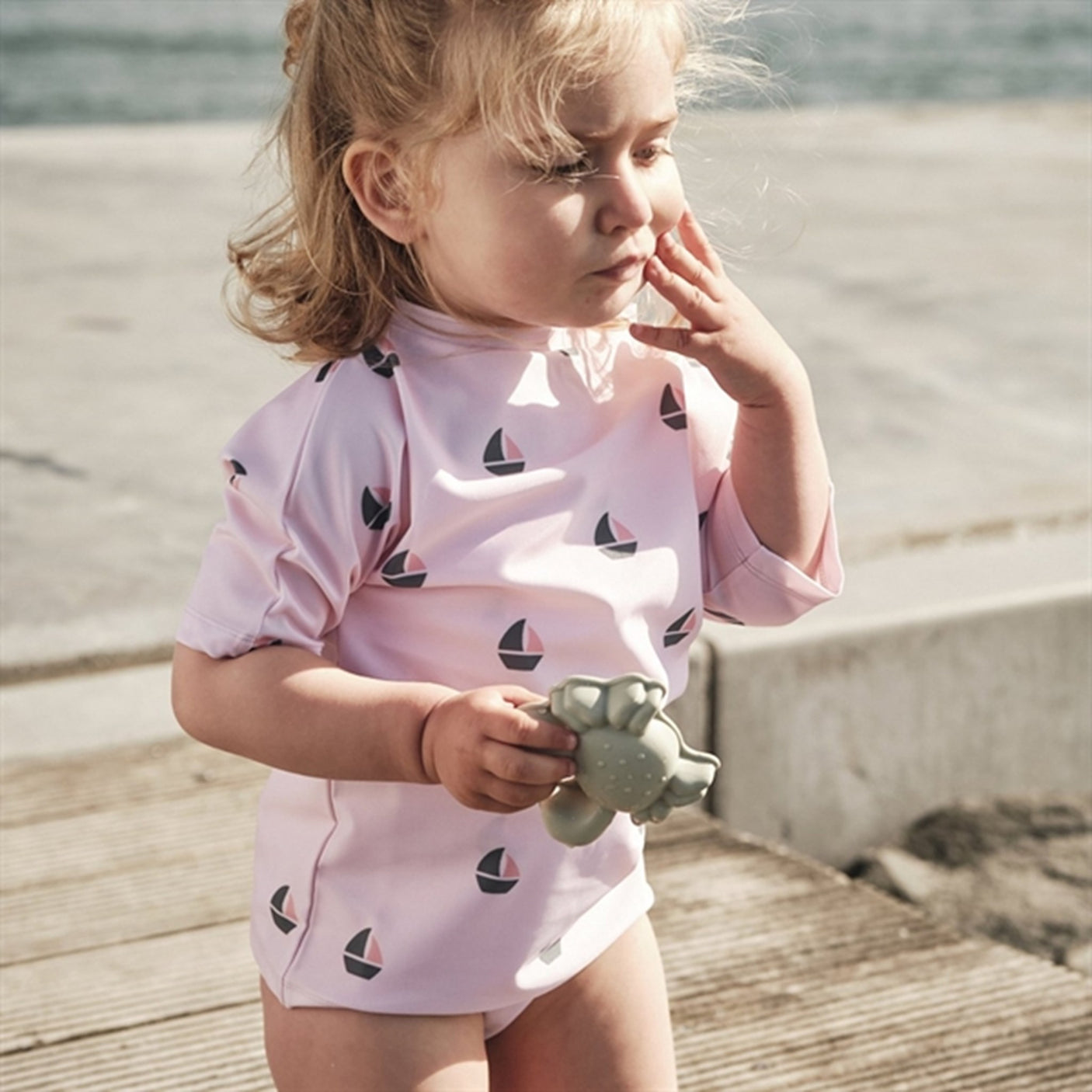 Petit Crabe Rose Boat Luna Swim Shirt