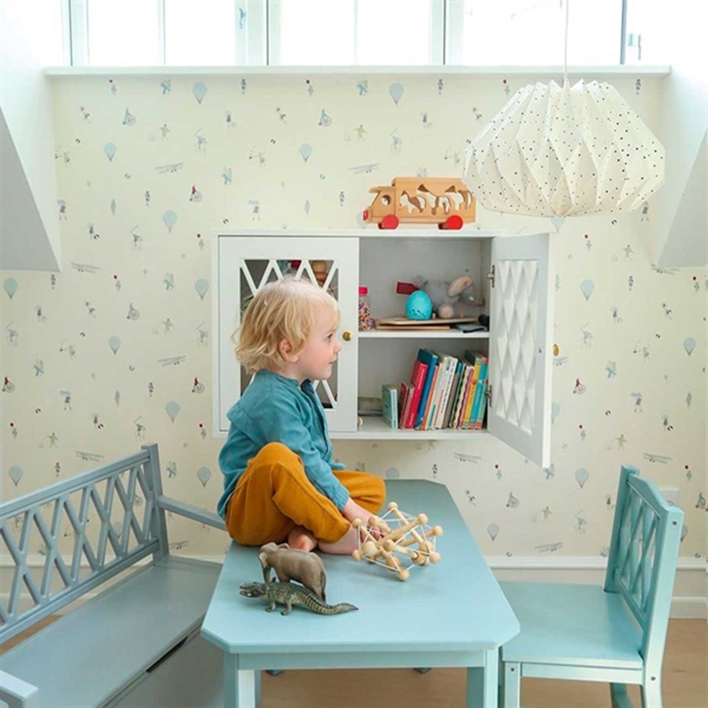 Cam Cam Copenhagen Harlequin Kids Storage Bench Classic Grey 2