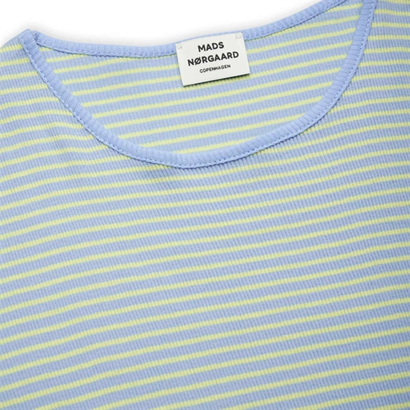 Mads Nørgaard 2x2 Stripe Daisina Delta Robina Blue/Sunny Lime Dress 3