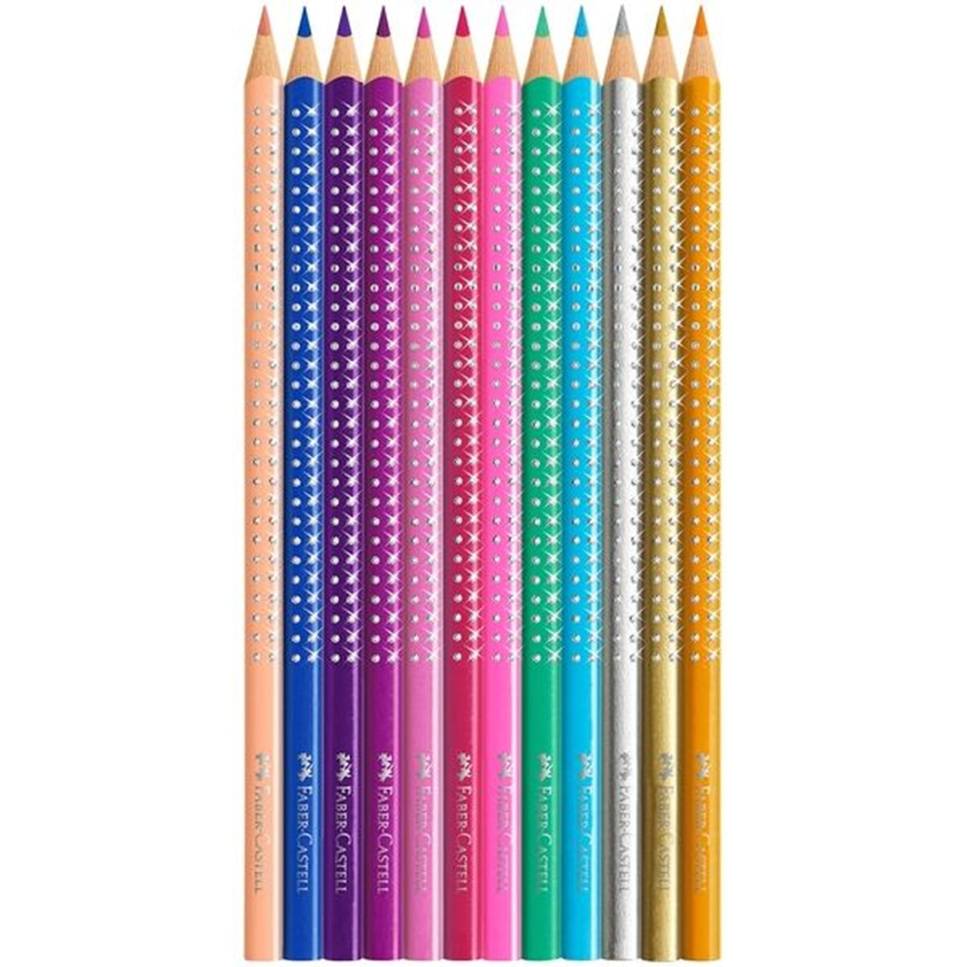 Faber Castell Sparkle Pencil Tin 12 Colour Pencils