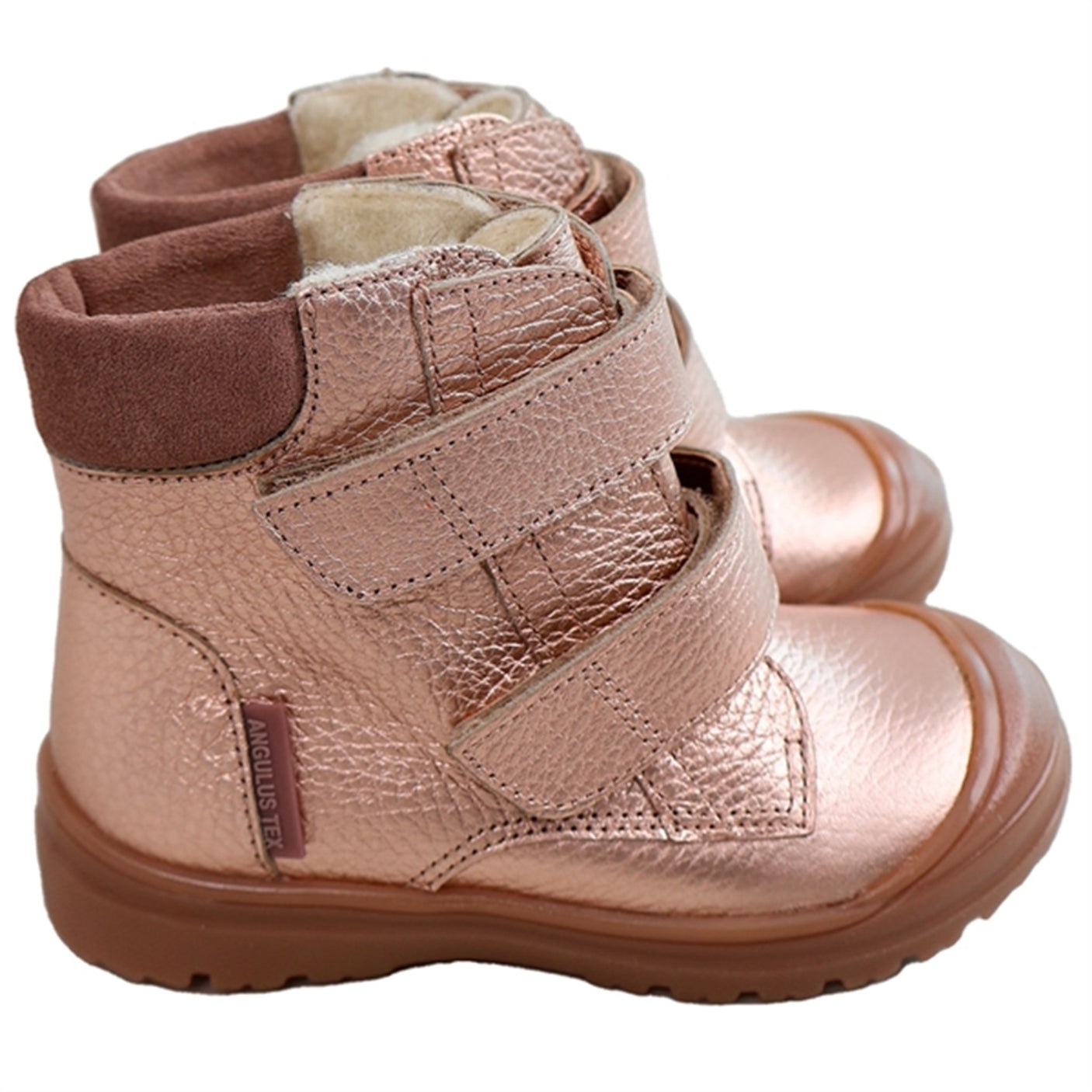Angulus Starter Tex Boots With Velco Ligth Copper/Pale Mauve