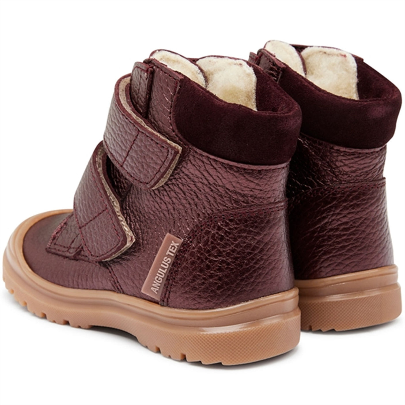 Angulus Starter Tex Boots With Velcro Bordeaux Shine/Bordeaux