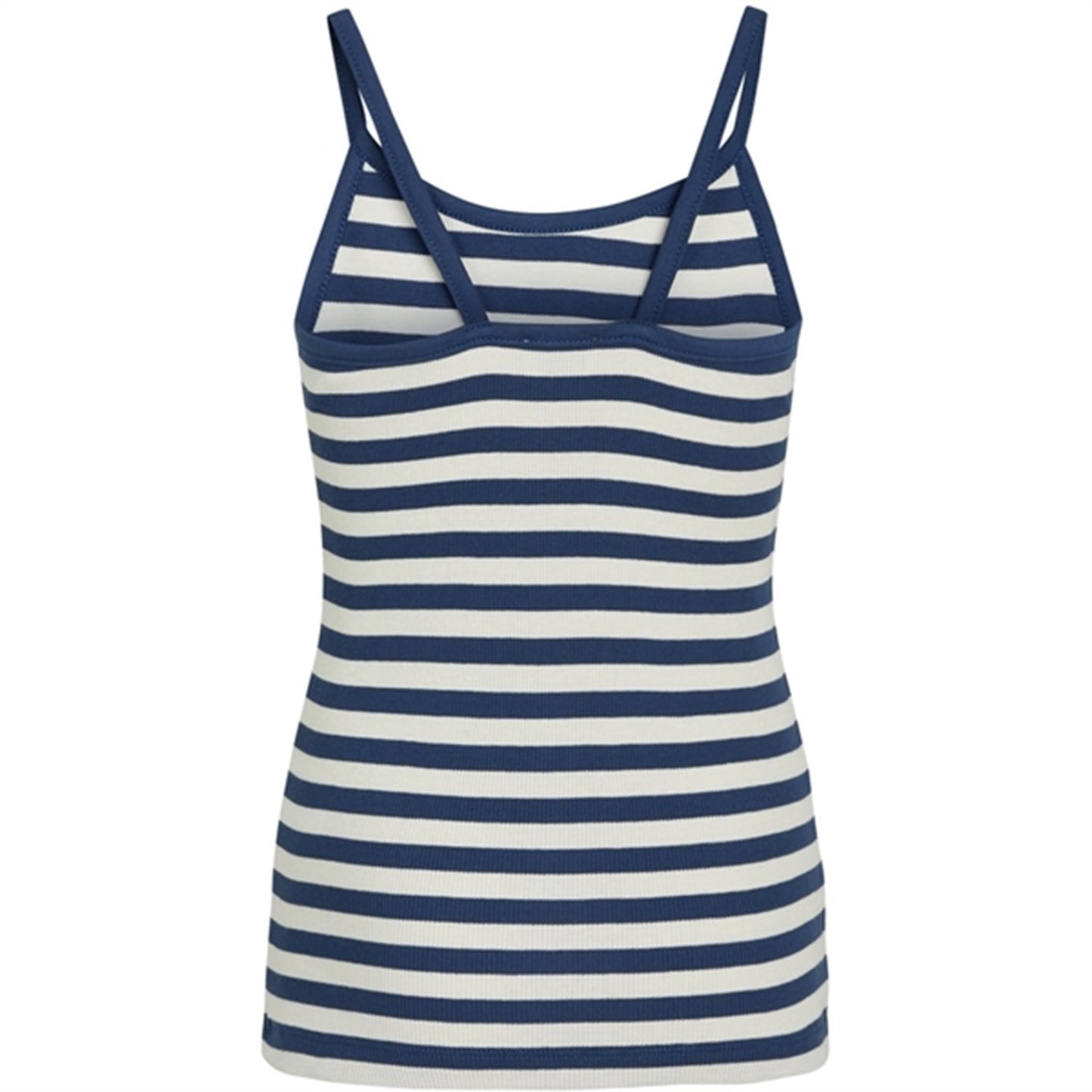 Mads Nørgaard 2x2 Cotton Stripe Trilina Top Estate Blue/Cloud Dancer