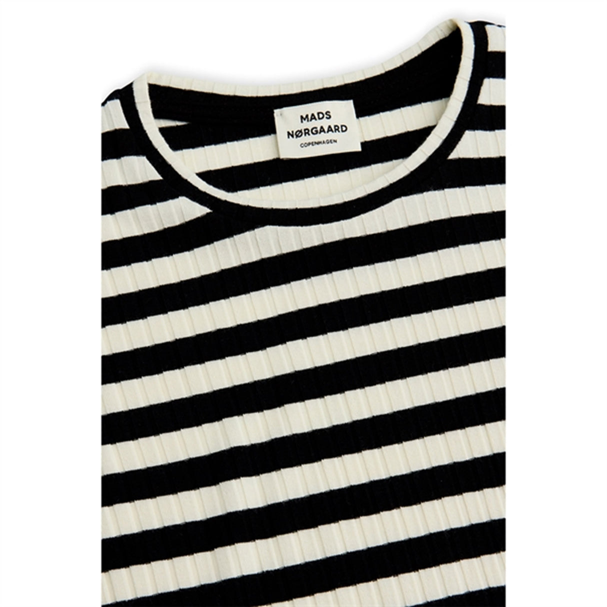 Mads Nørgaard 5x5 Classic Stripe Talika Blouse Black/Vanilla Ice