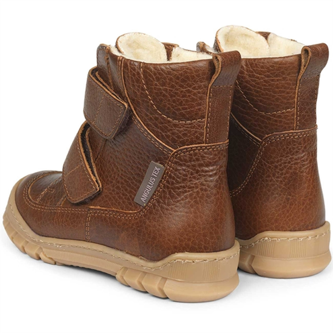 Angulus TEX Boots w. Velcro Cognac 2115-101-2509