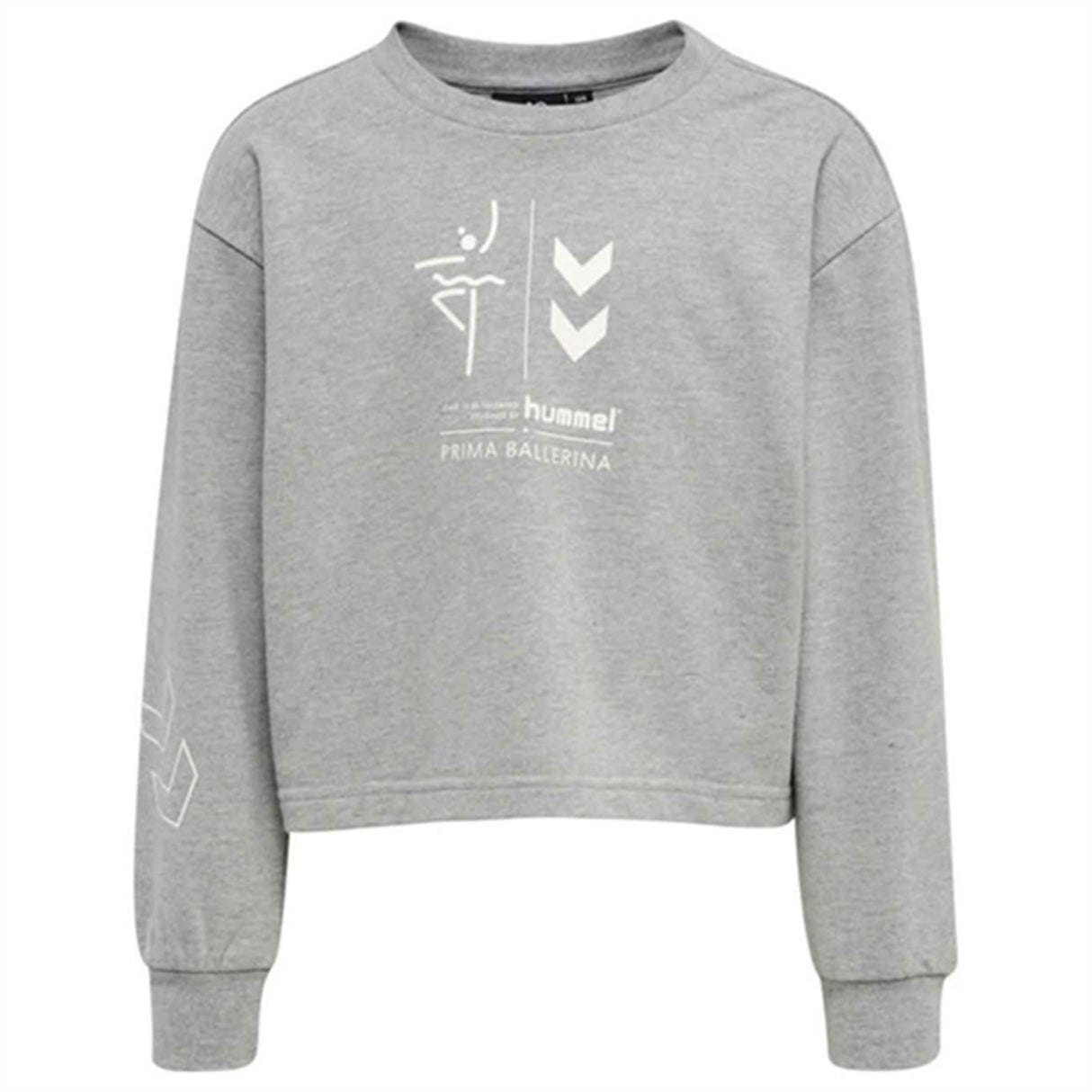 Hummel Prima Grey Melange Bee Cropped Sweatshirt