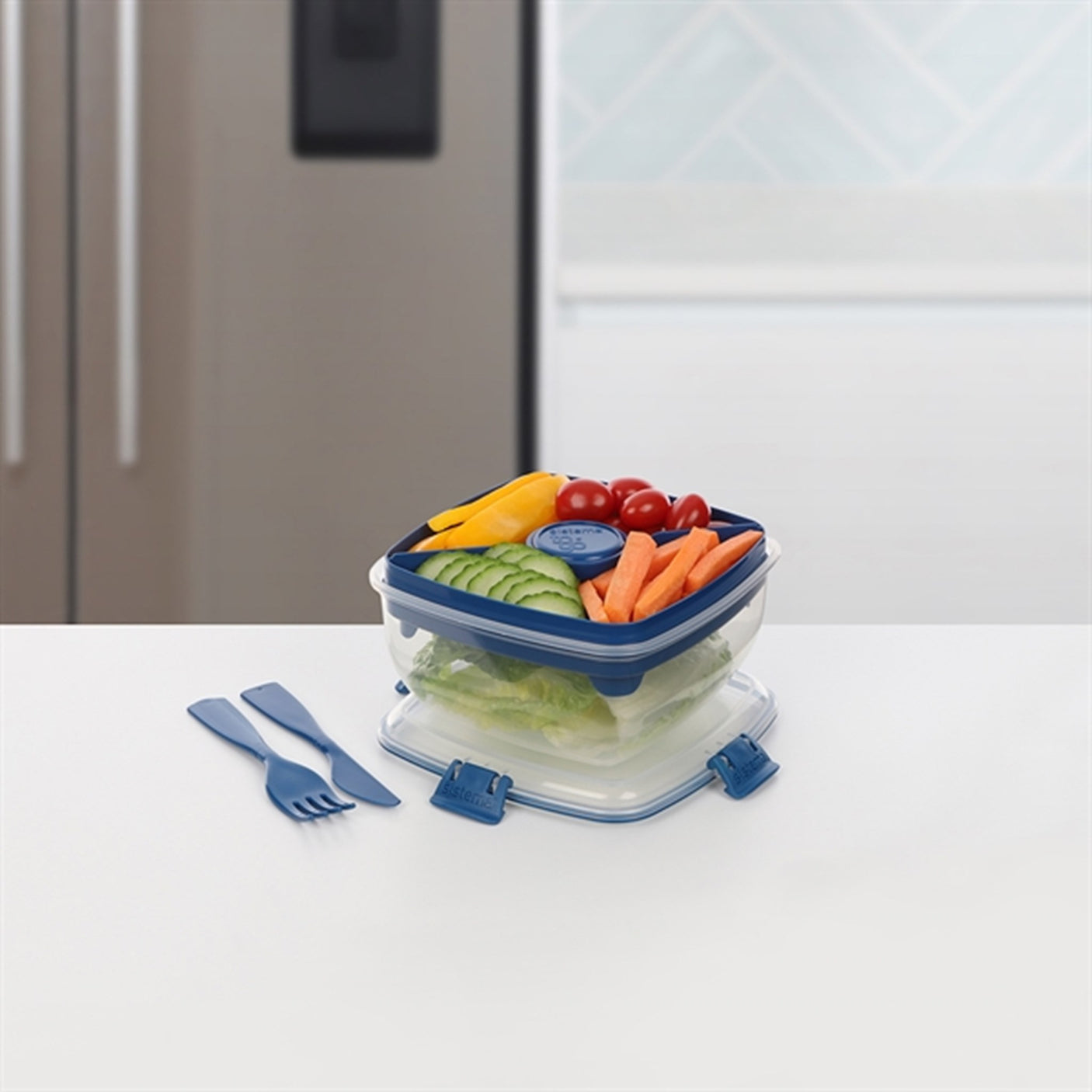 Sistema To Go Salad Lunch Box 1,1 L Ocean Blue