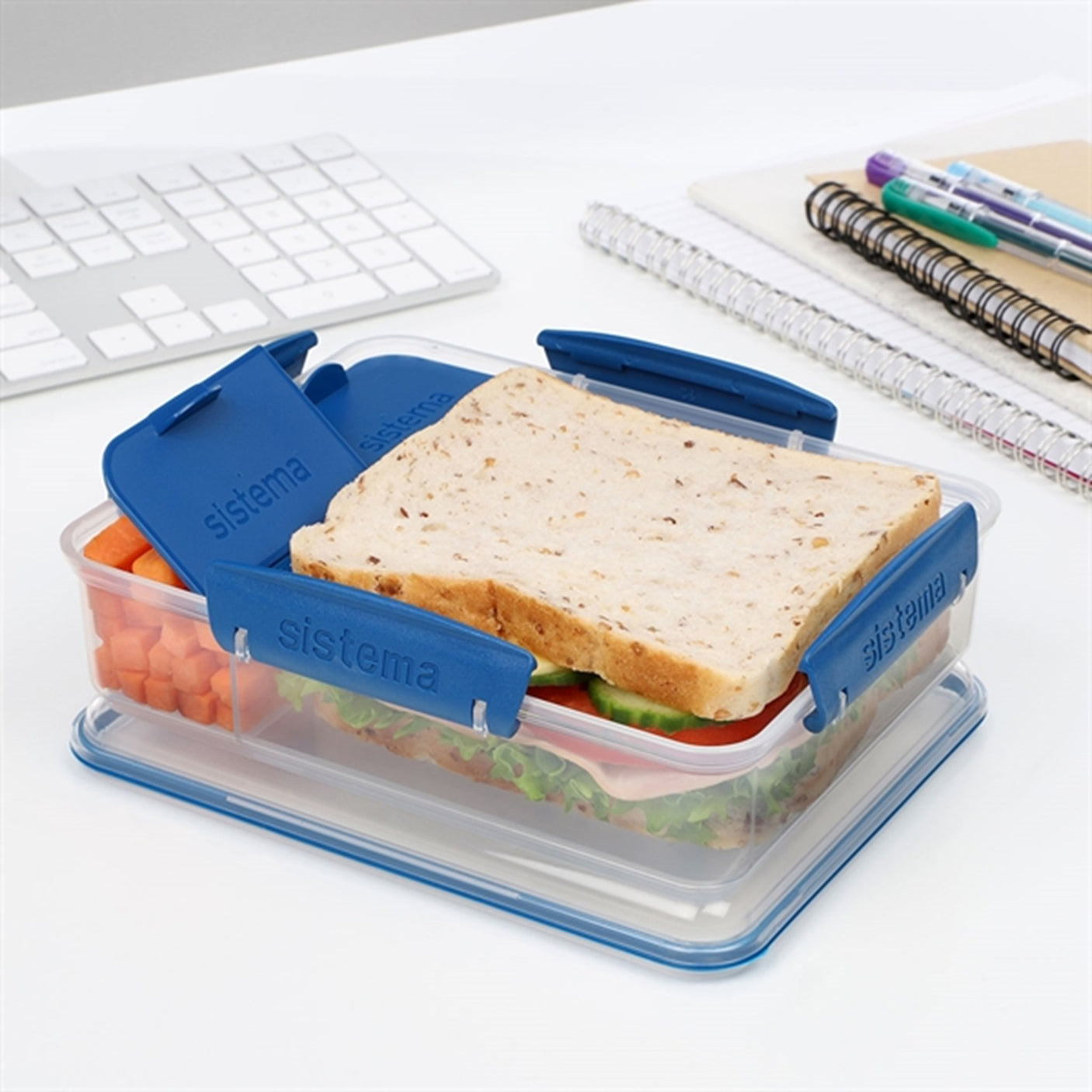 Sistema To Go Snack Attack Duo Lunch Box 975 ml Ocean Blue