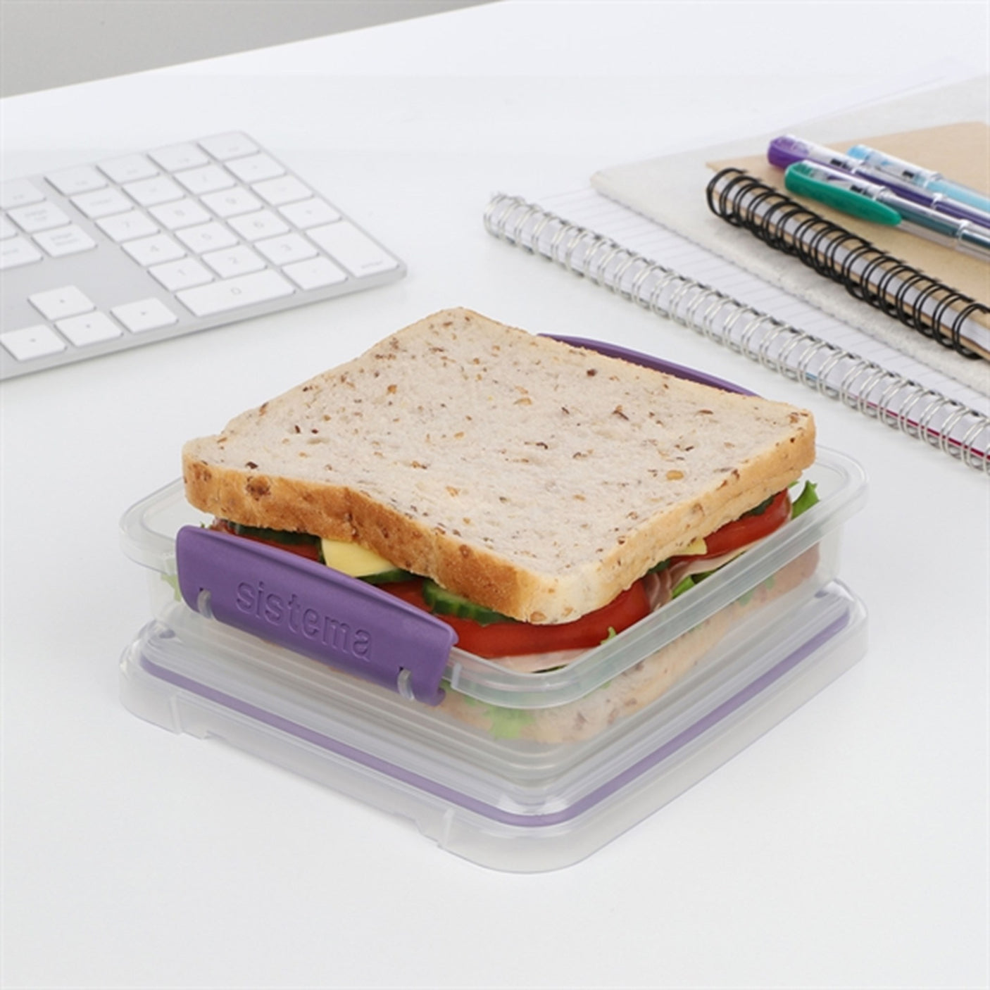 Sistema To Go Sandwich Lunch Box 450 ml Misty Purple
