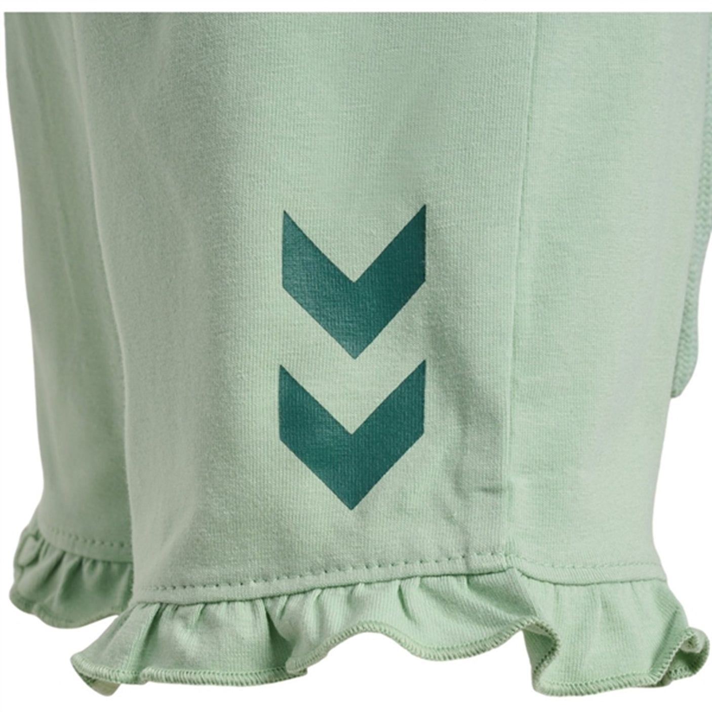Hummel Silt Green Talya Ruffle Shorts