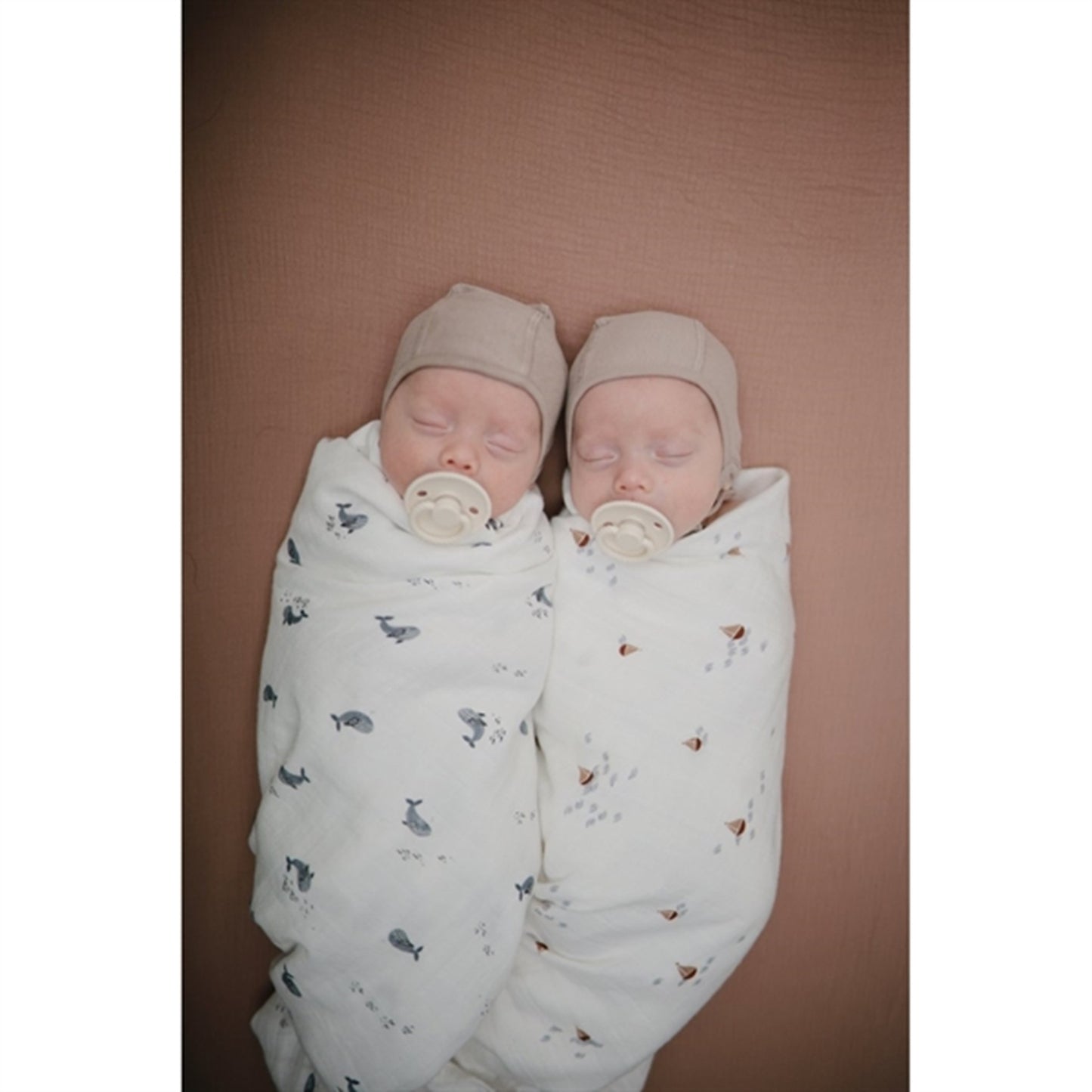 Mushie Swaddle Whales