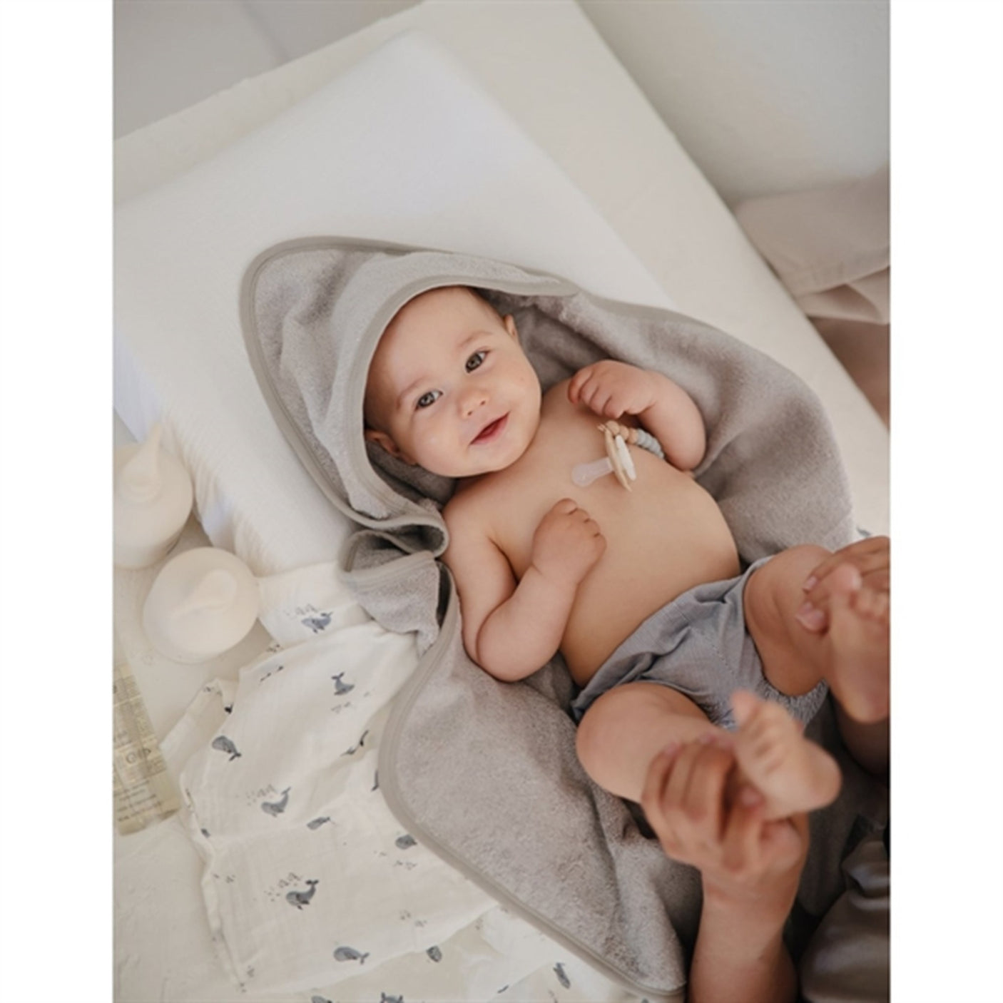 Mushie Swaddle Whales