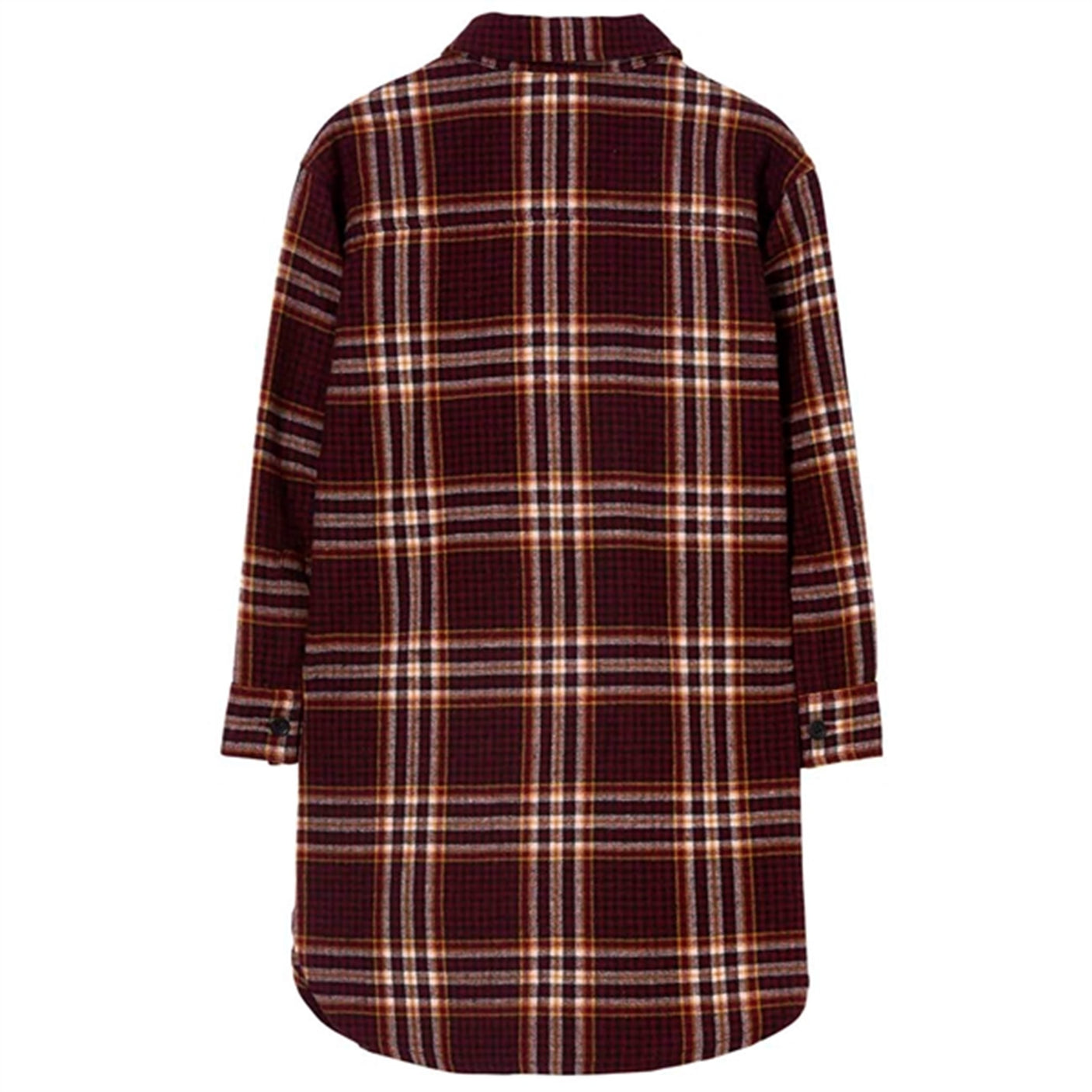 Finger In The Nose Chloe Burgundy Checkers Shirt Dress