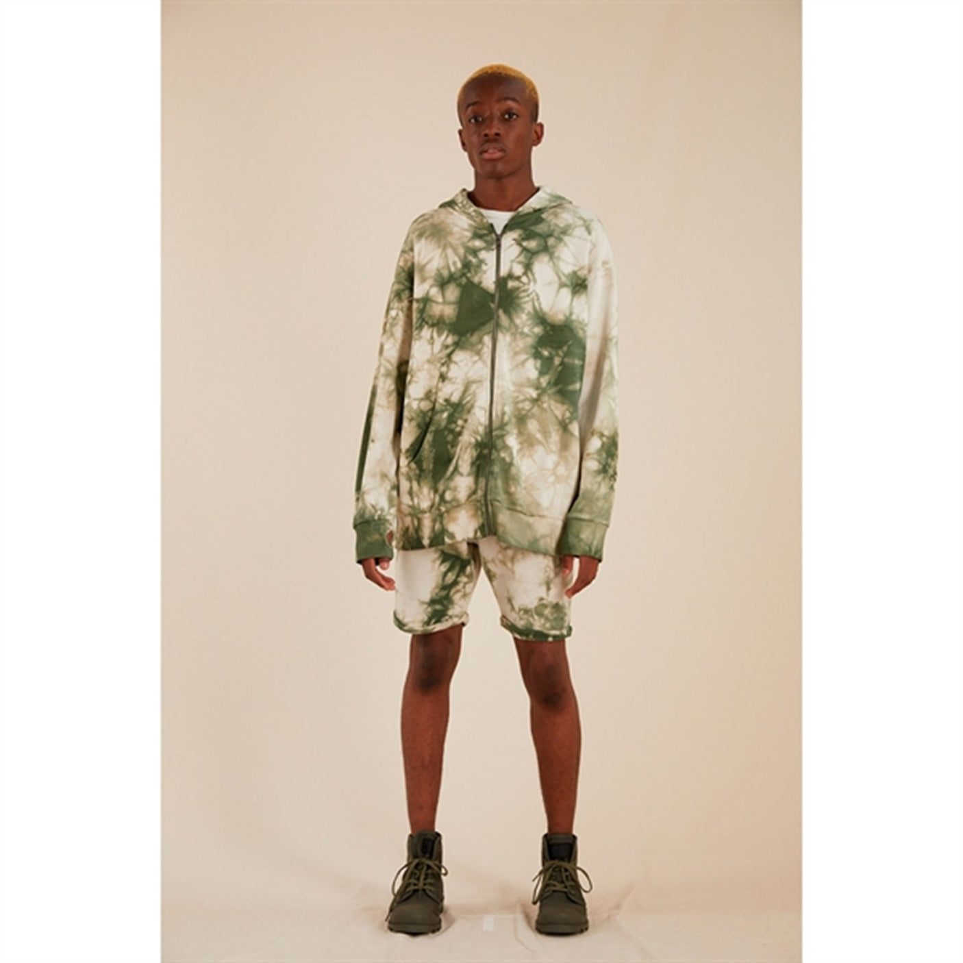 Finger In The Nose Safari Khaki Tie & Dye Zipped Hoodie 2