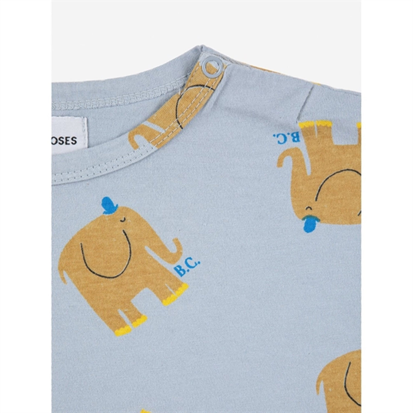 Bobo Choses Light Blue The Elephant Blouse AOP