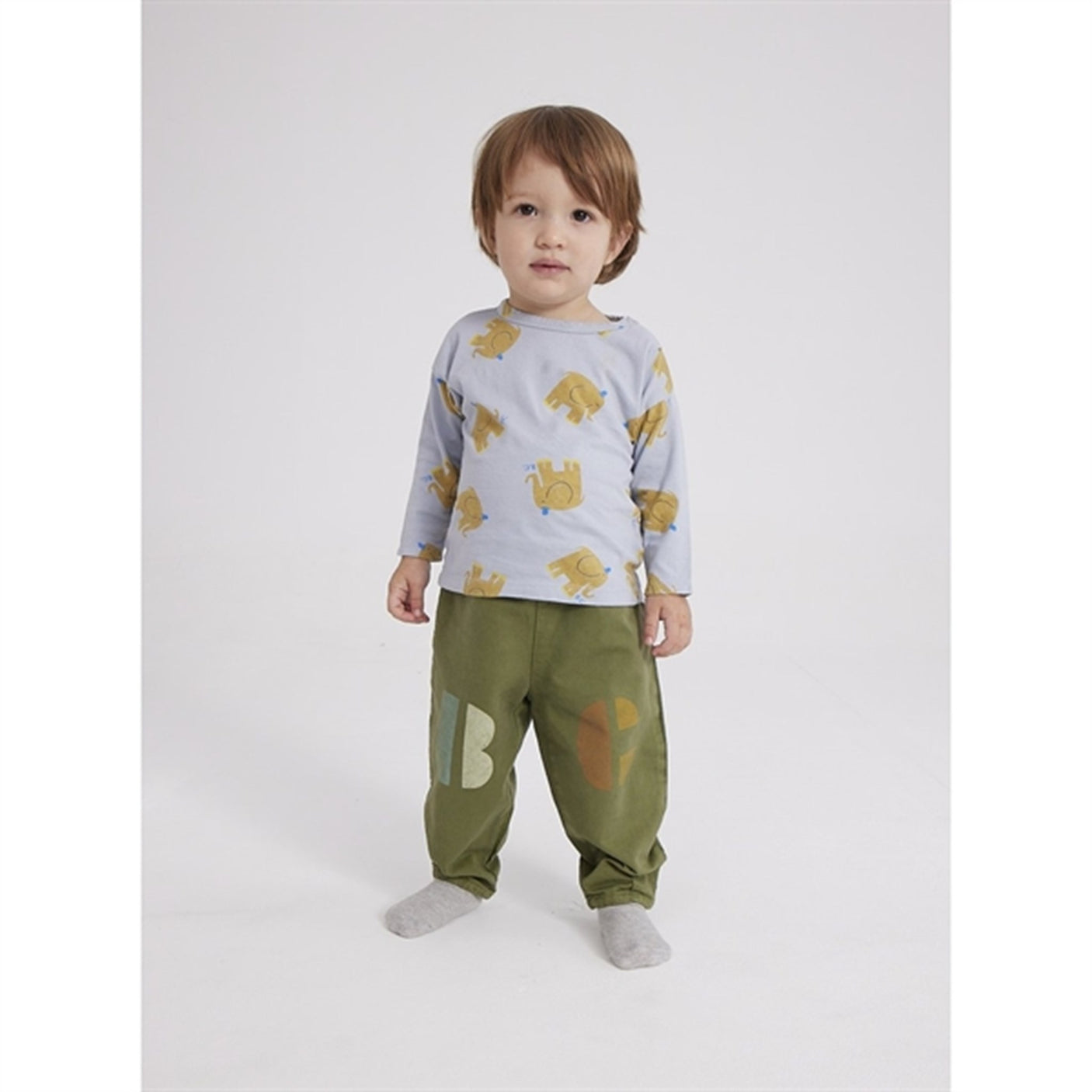 Bobo Choses Light Blue The Elephant Blouse AOP