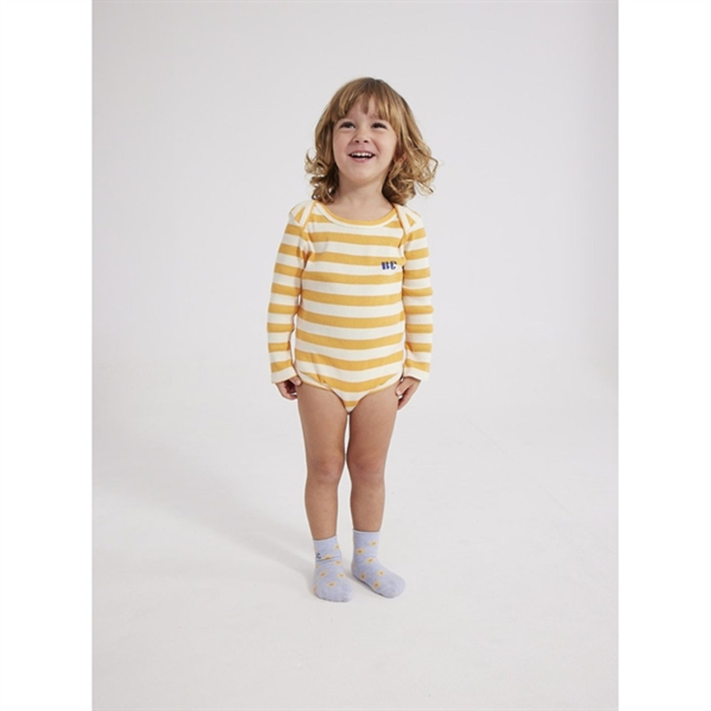 Bobo Choses Curry Yellow Stripes Body 2-pack