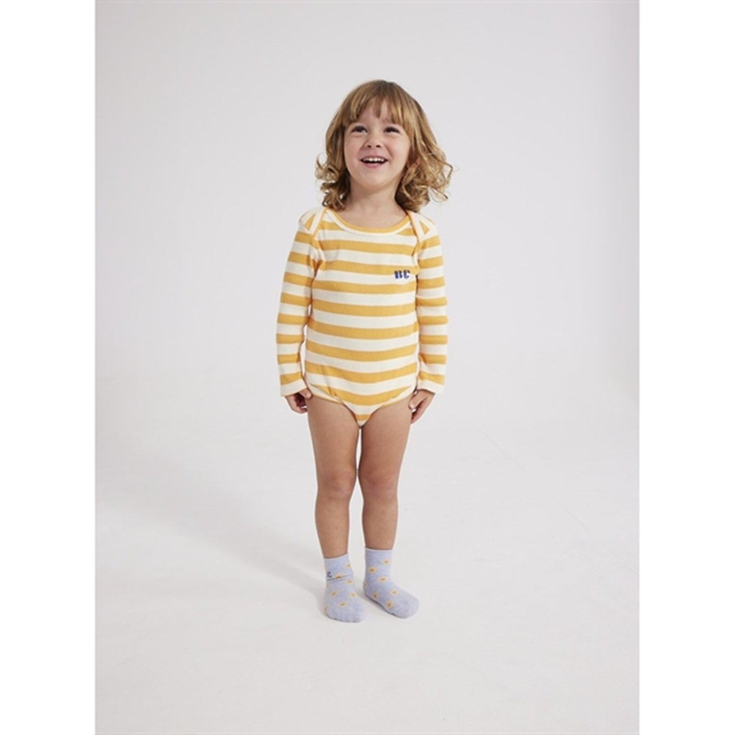 Bobo Choses Curry Yellow Stripes Body 2-pack