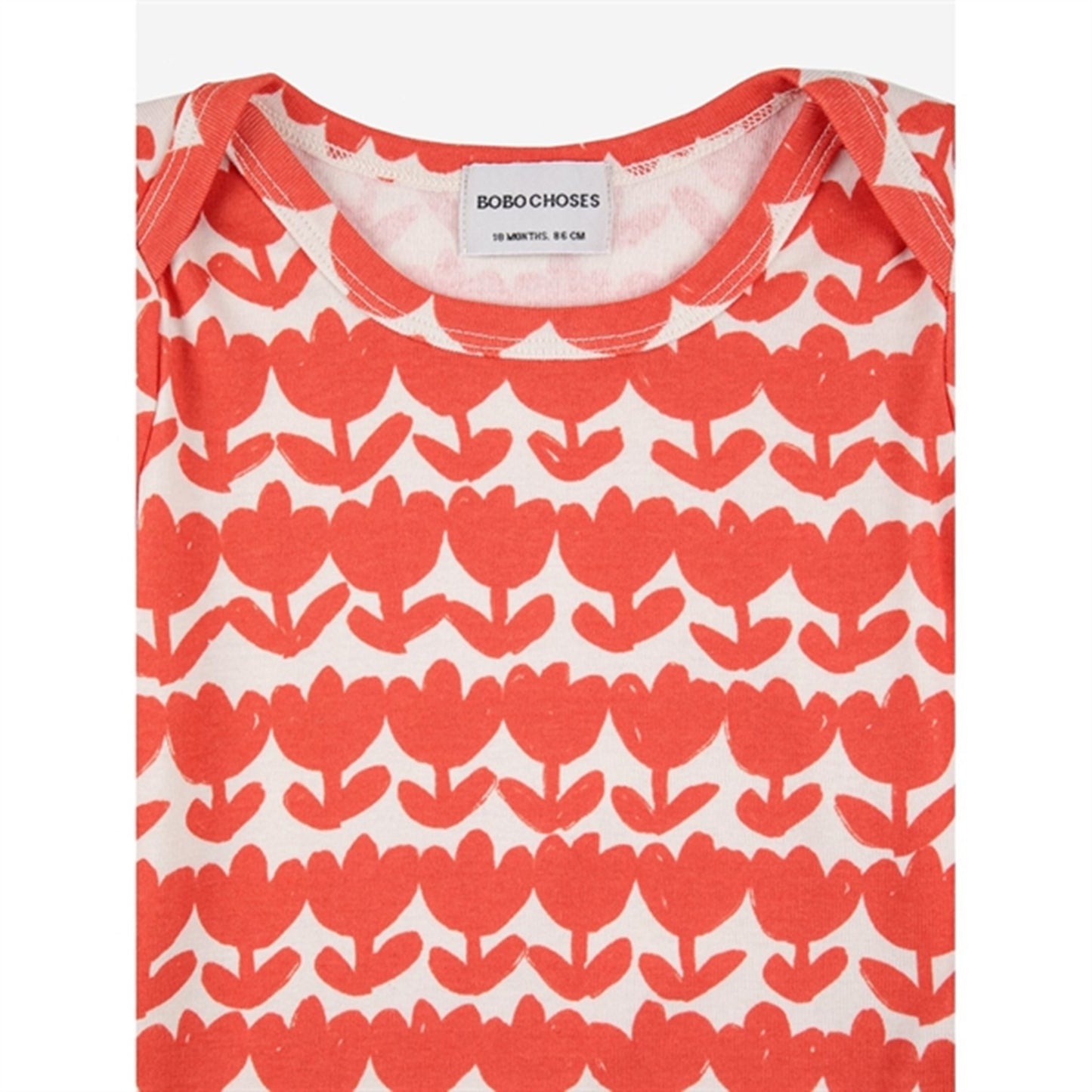 Bobo Choses White Retro Flowers Body AOP