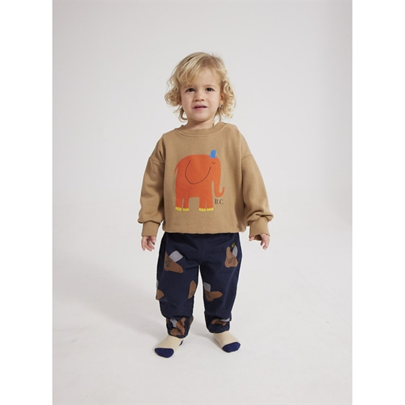 Bobo Choses Light Brown The Elephant Sweatshirt