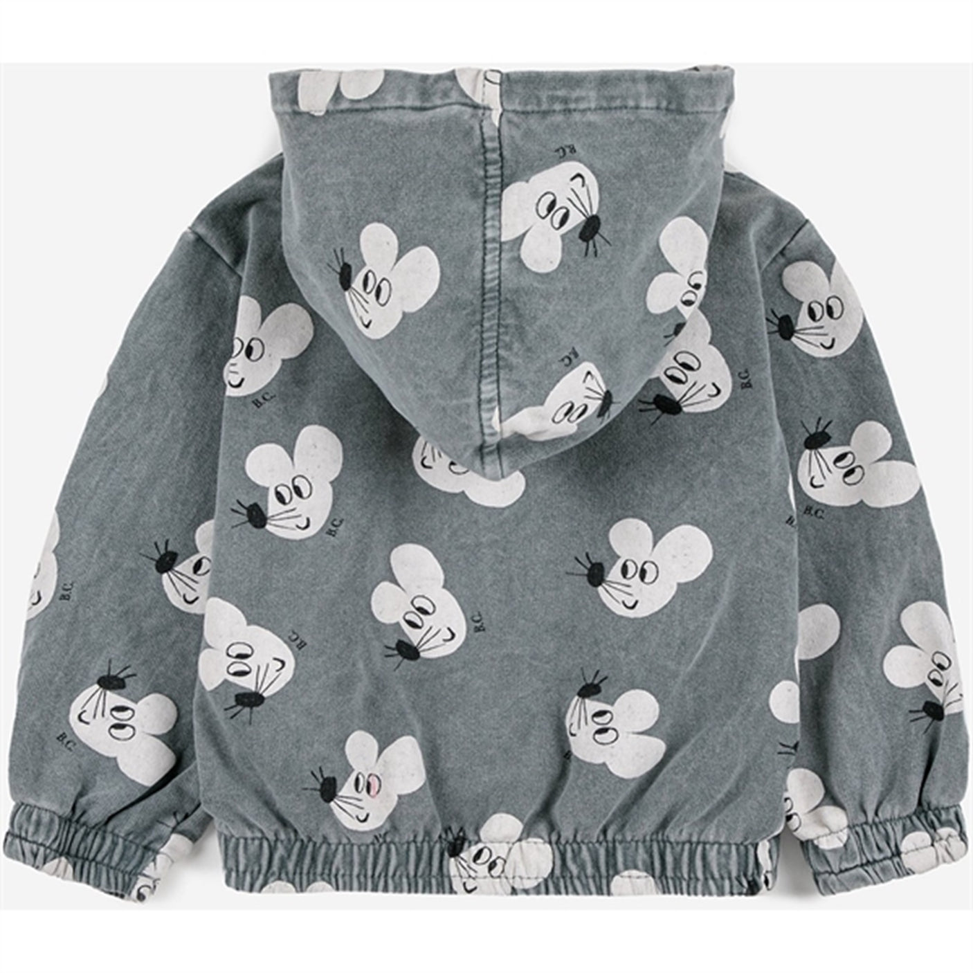 Bobo Choses Grey Mouse Hoodie AOP