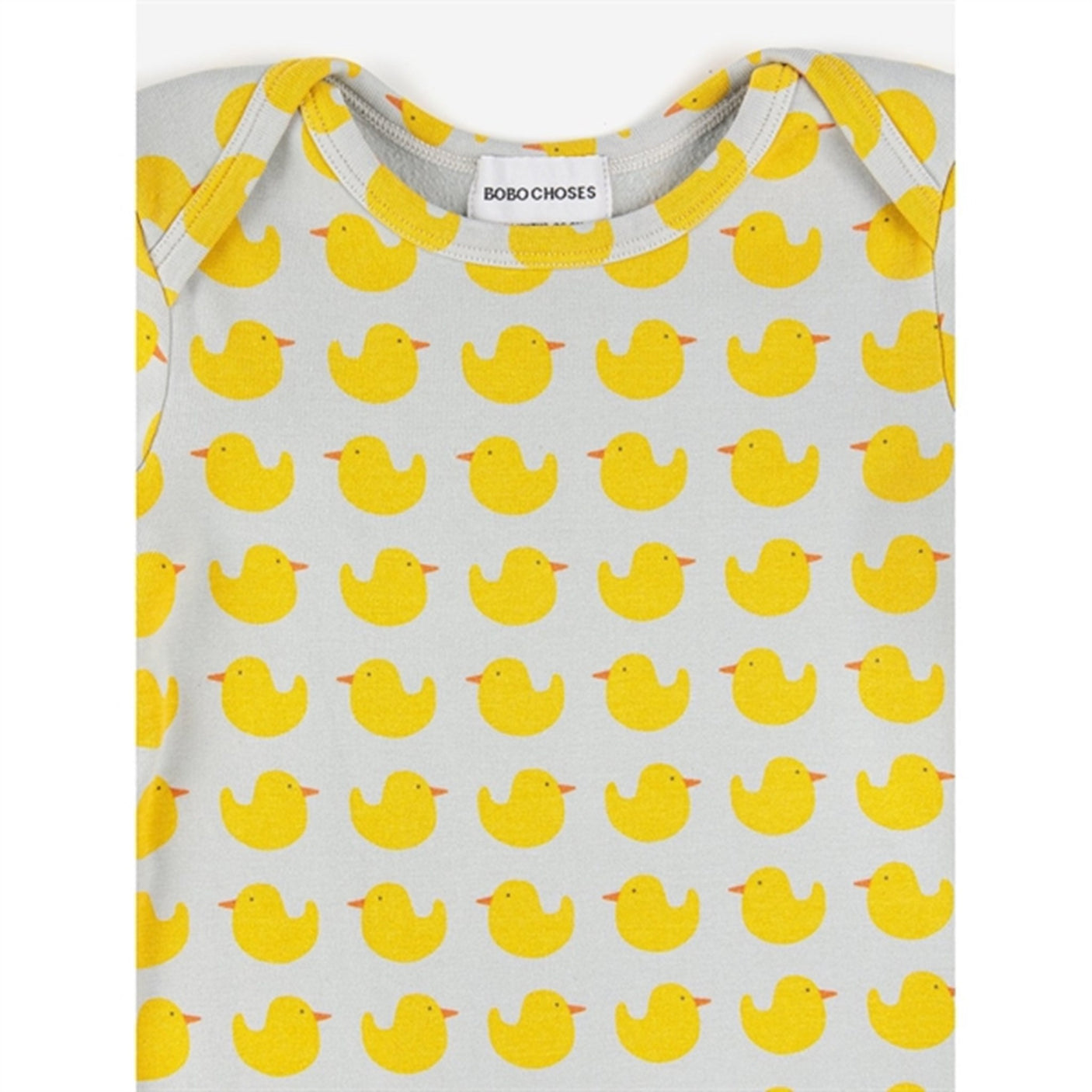 Bobo Choses Light Grey Rubber Duck Onesie AOP