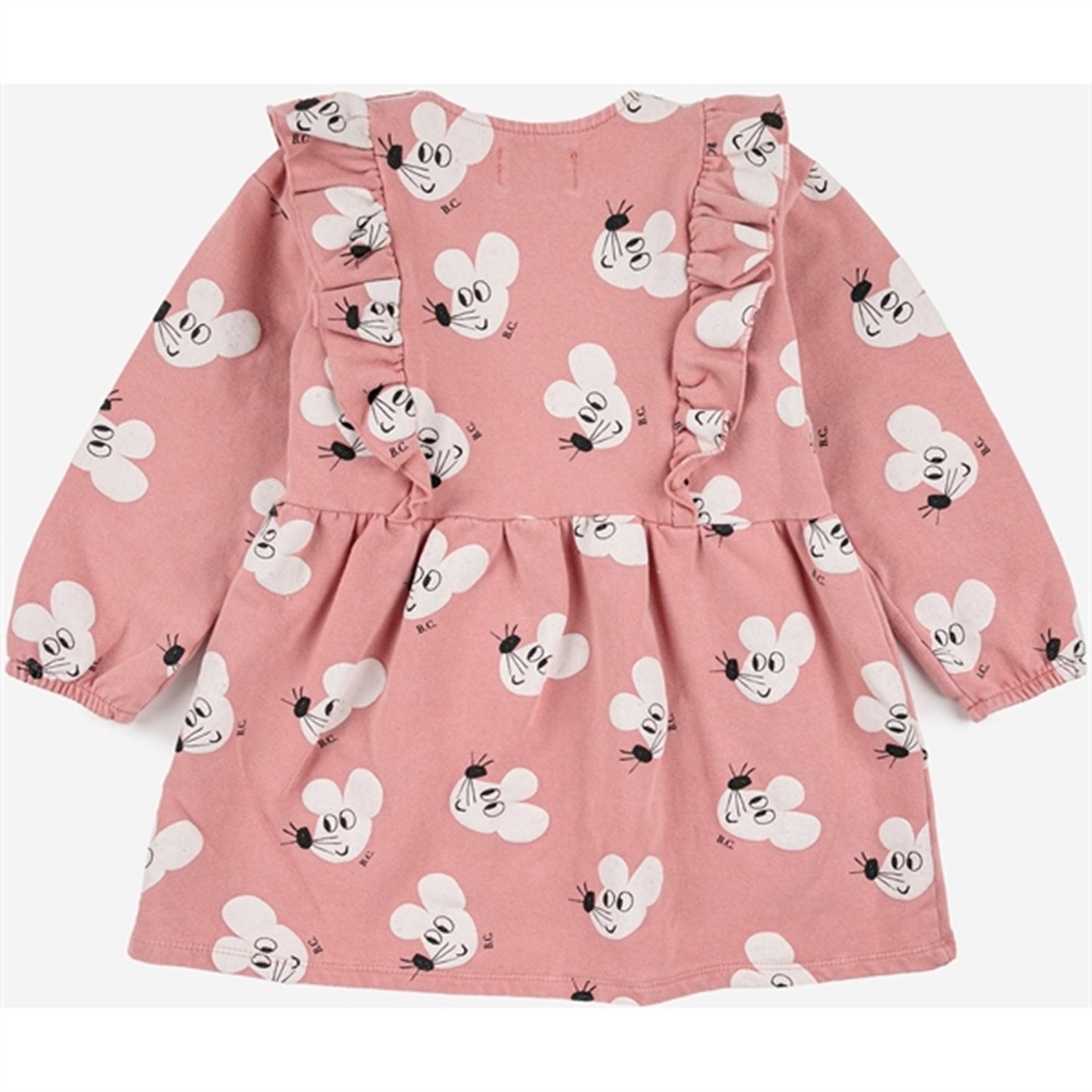 Bobo Choses Salmon Pink Mouse Dress AOP