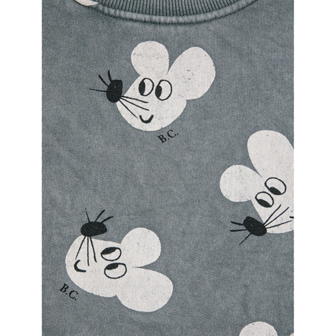 Bobo Choses Grey Mouse Sweatshirt AOP