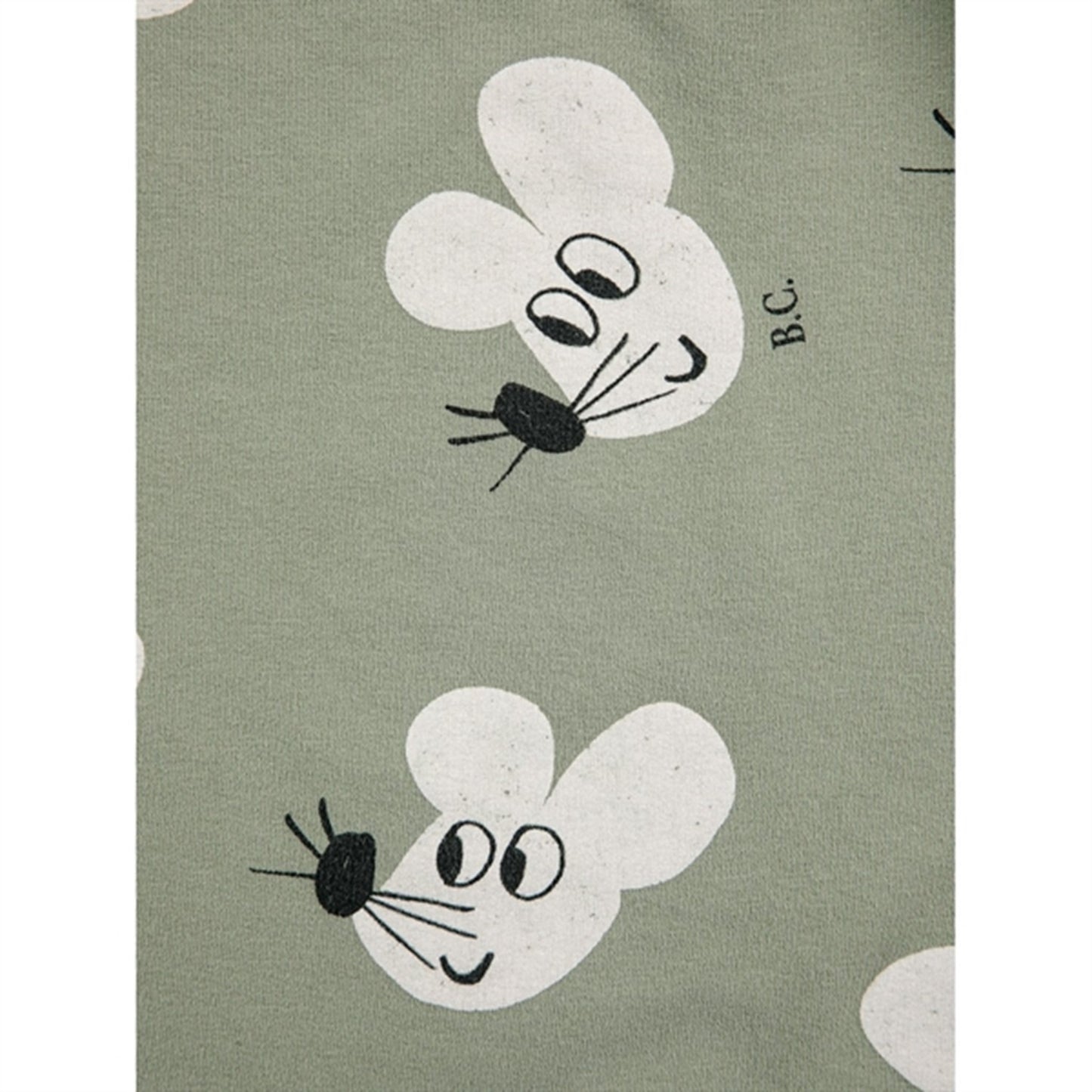 Bobo Choses Light Green Mouse Dress AOP